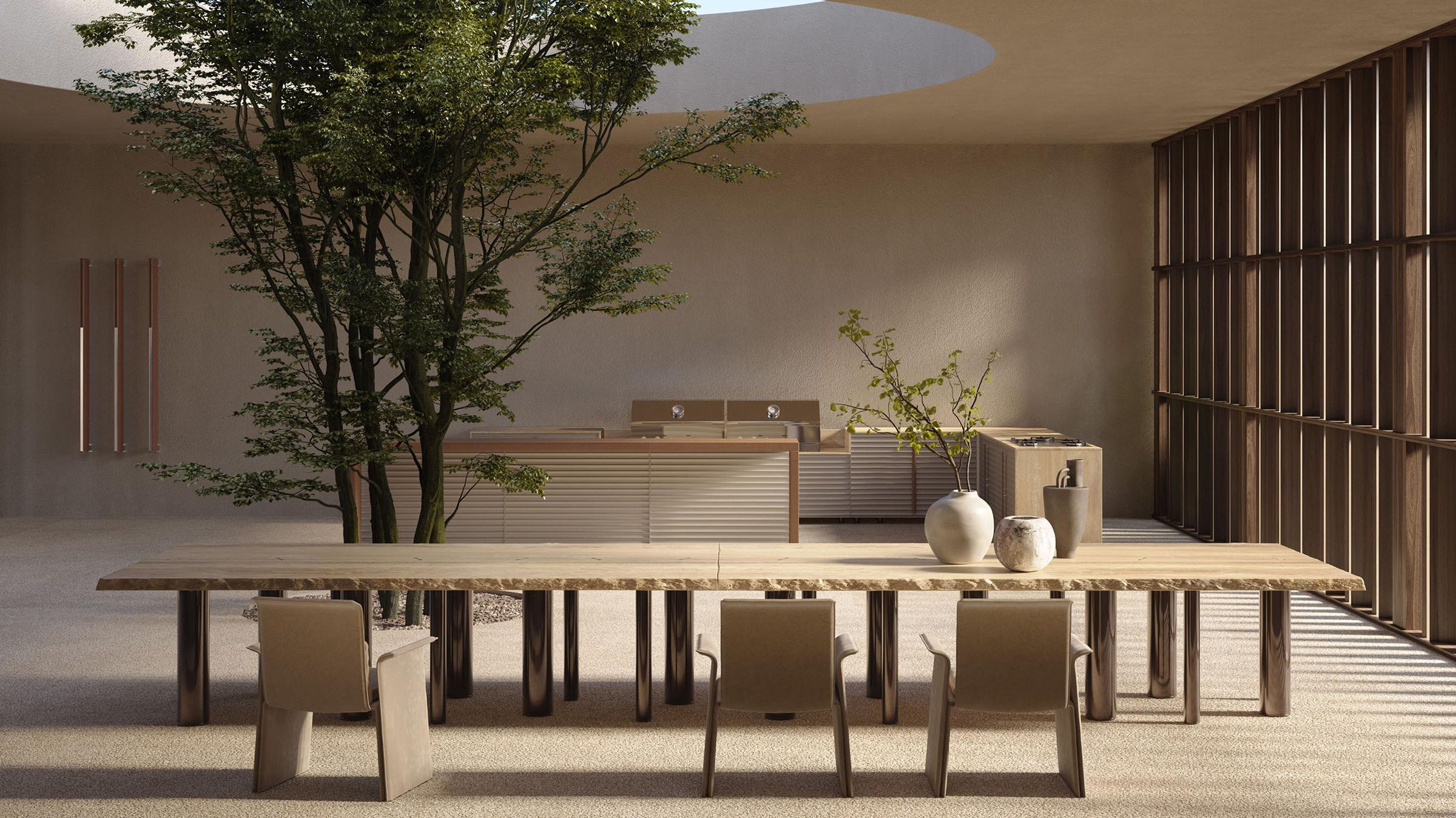 Exteta Dining Table 10th Joint Stone Dining Table