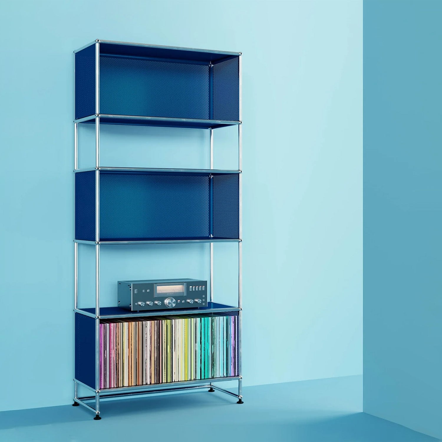 Mobile / 3 Box Shelving (RE119), made by USM Haller