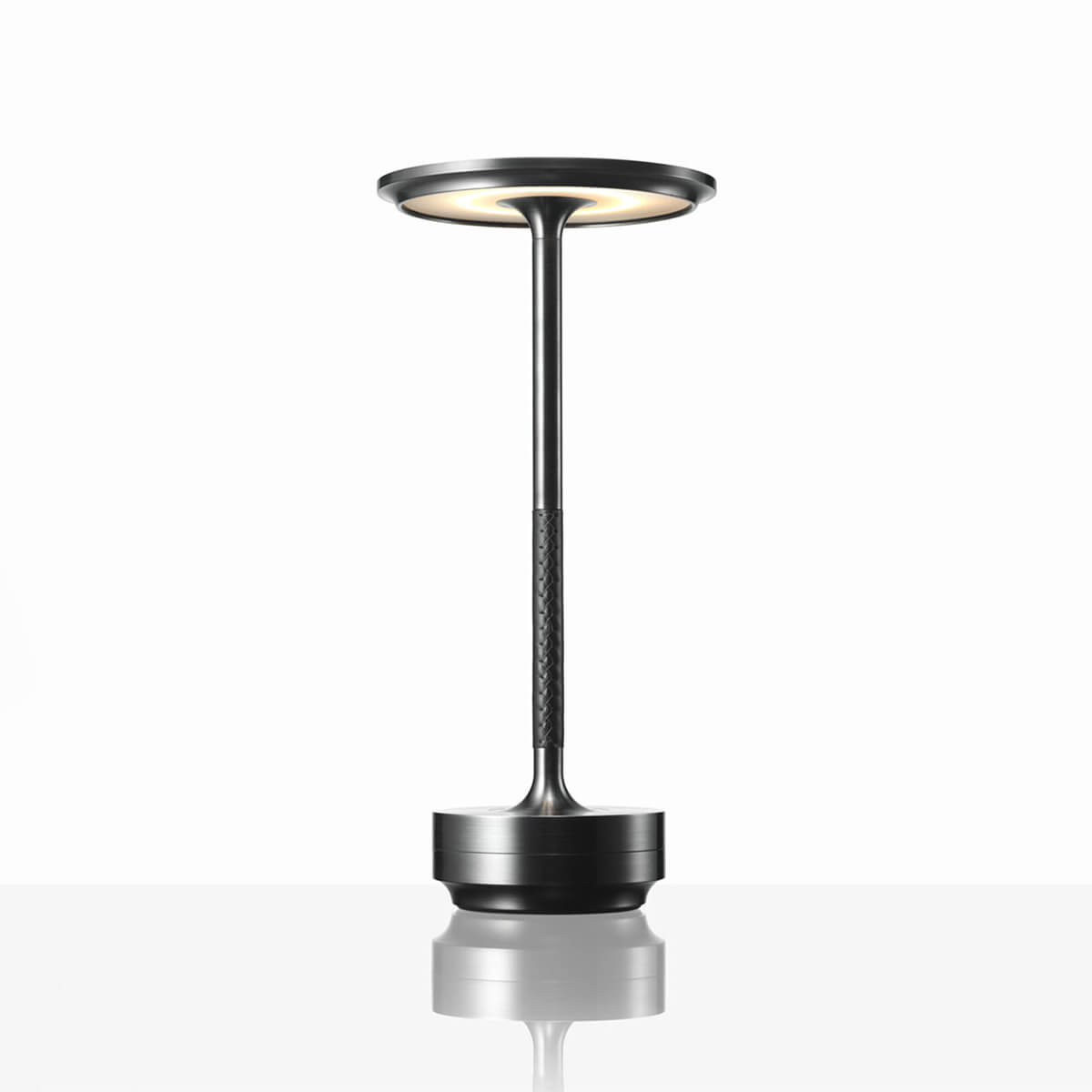 Stainless Black / Mobile / BlackMenu / Turn Craft LED Table Lamp, designed by Nao Tamura made by Ambientec
