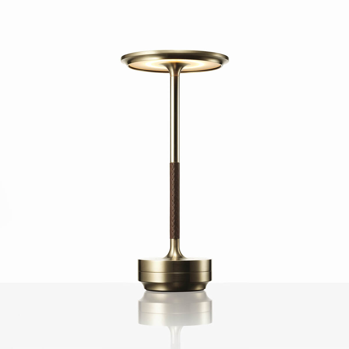 Brass / Mobile / BlackMenu / Turn Craft LED Table Lamp, designed by Nao Tamura made by Ambientec