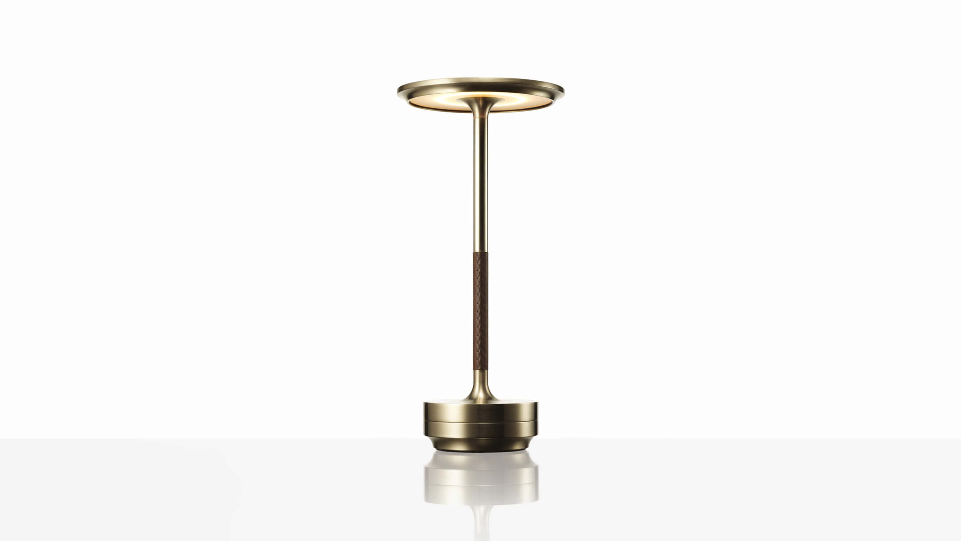 Brass / Desktop / BlackMenu / Turn Craft LED Table Lamp, designed by Nao Tamura made by Ambientec