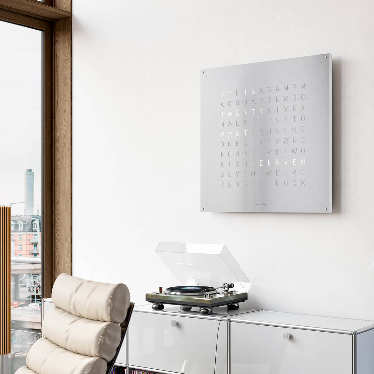 Mobile / BlackMenu / Qlocktwo Clock, designed by Biegert & Funk