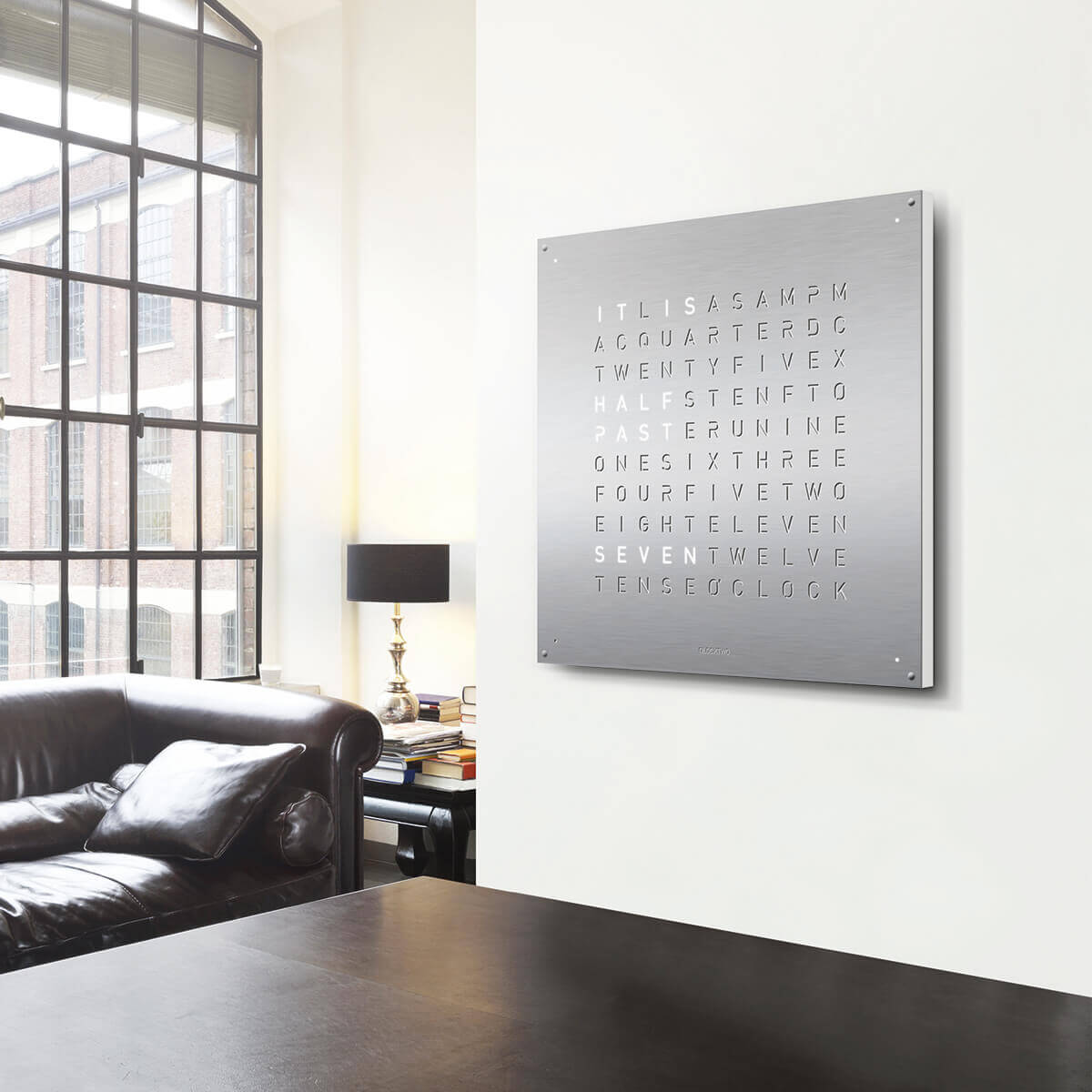 Mobile / BlackMenu / Qlocktwo Clock, designed by Biegert & Funk