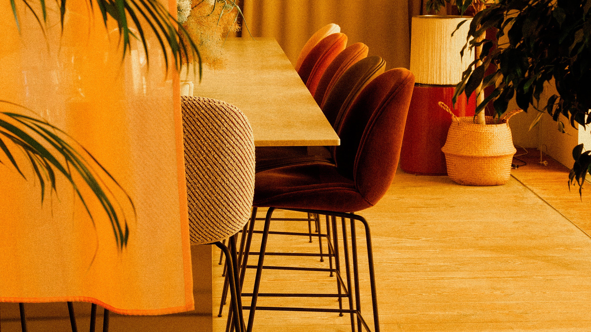 Desktop / Beetle Counter Chair, designed by GamFratesi for Gubi