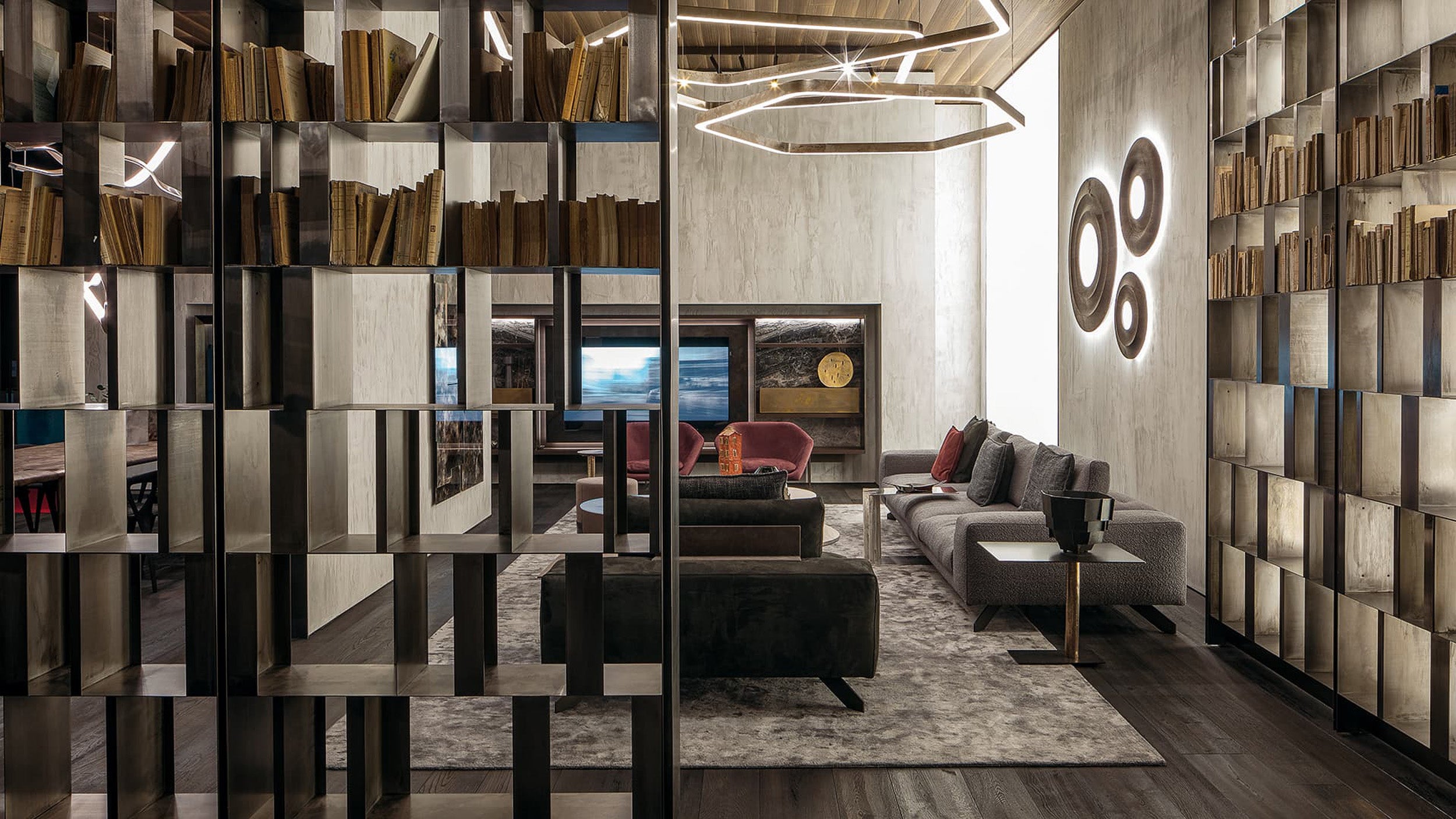 Desktop / Bistrot Shelving, designed by Massimo Castagna for Henge