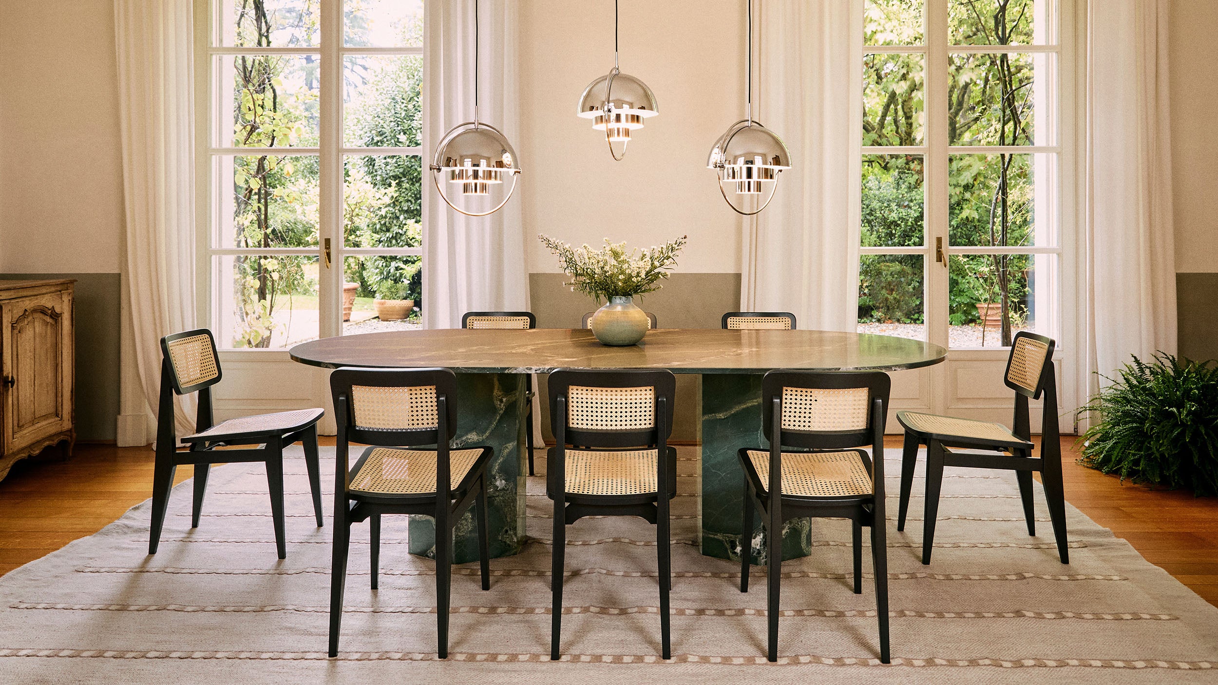 Desktop / C-Chair Dining Chair, designed by Marcel Gascoin for Gubi