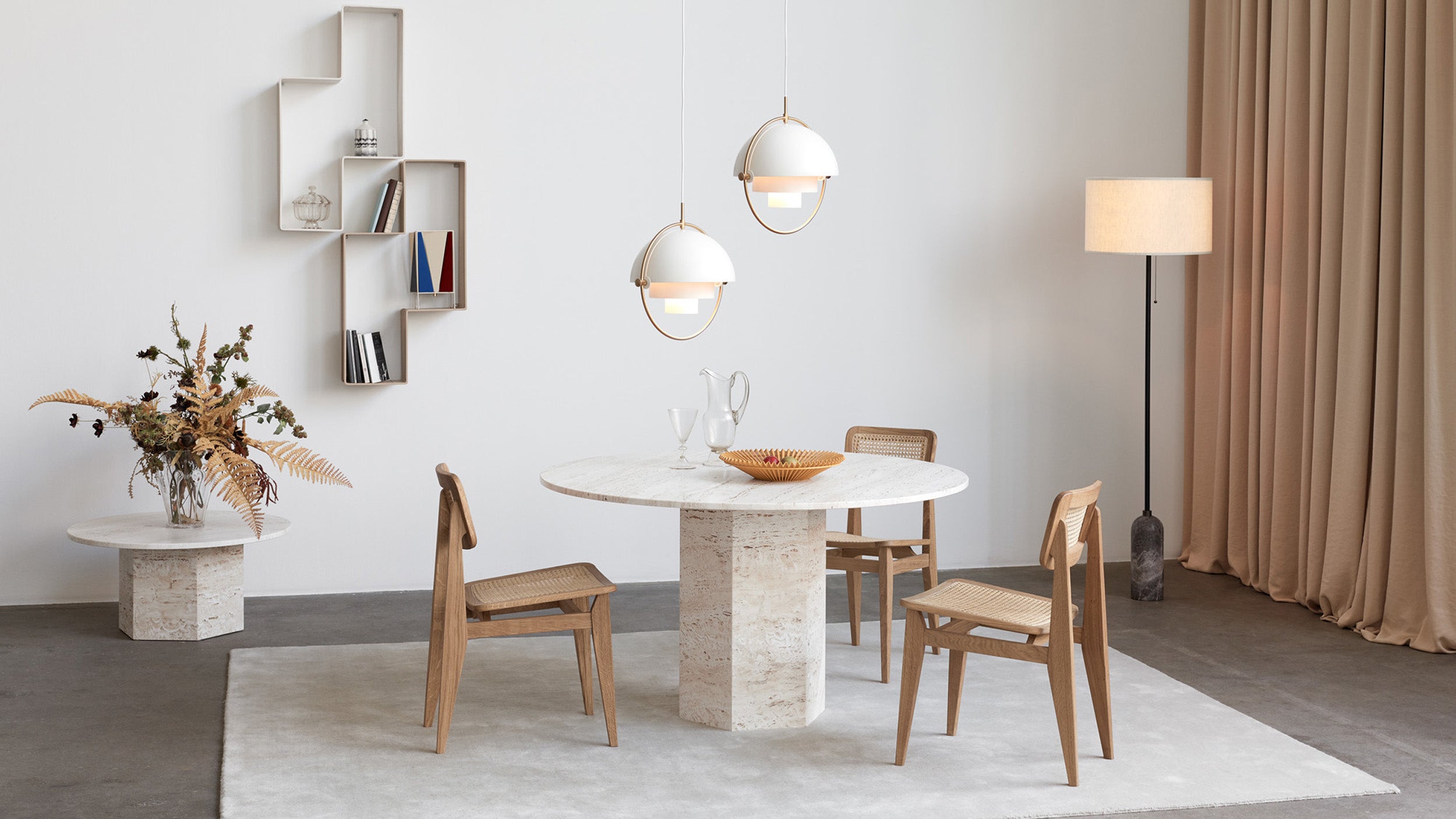 Desktop / C-Chair Dining Chair, designed by Marcel Gascoin for Gubi