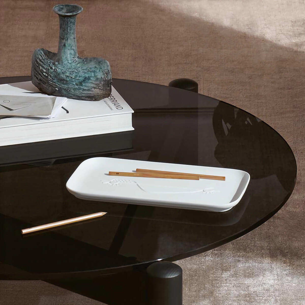 Le Course Du Soleil Rectangular Tray / Mobile / BlackMenu / Chandigarh Tray Collection, designed by Richard Ginori and Le Corbusier made by Cassina