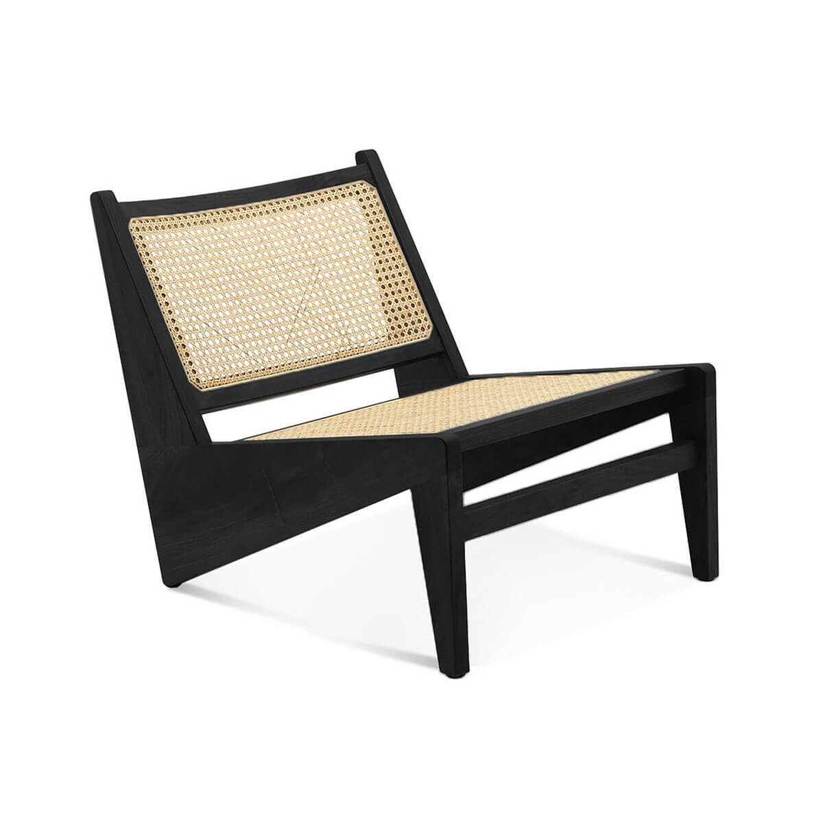 Oak Stained Black / Mobile / BlackMenu / Kangaroo Chair, designed by Pierre Jeanneret made by Cassina