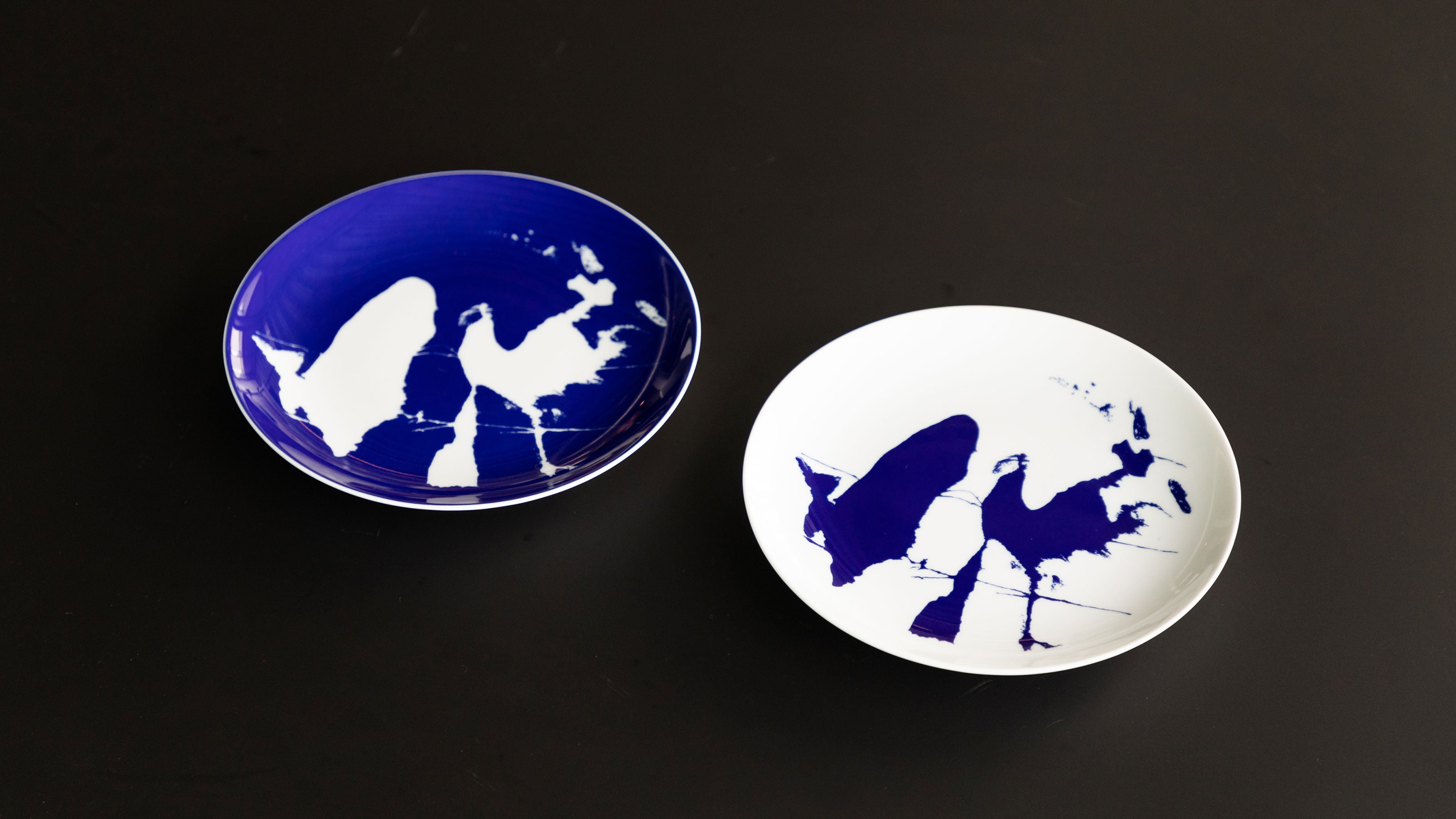 Desktop / Neige Set of 2 Dessert Plate, designed by Charlotte Perriand and made by Cassina