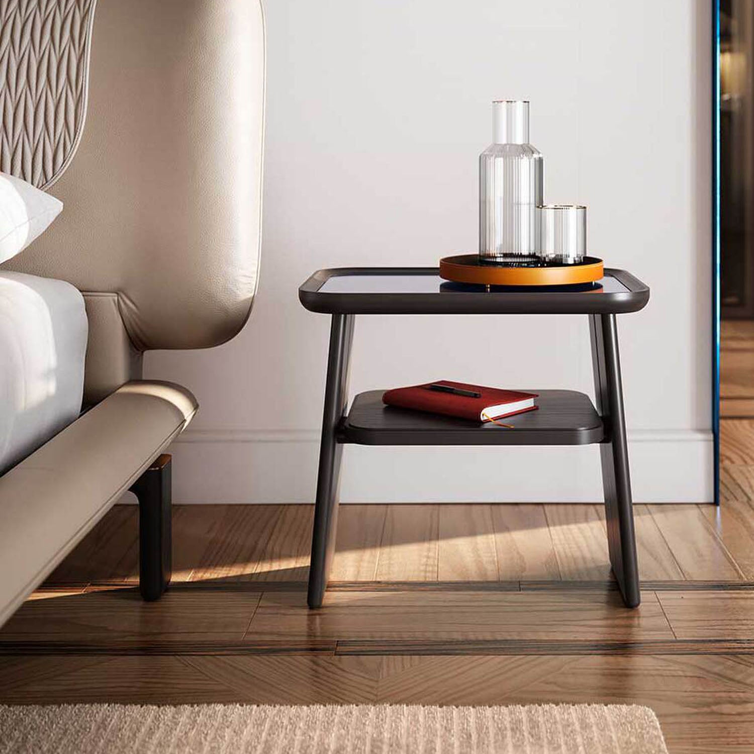 Mobile / DUO Bedside Table, designed by Roberto Lazzeroni for Ceccotti Collezioni
