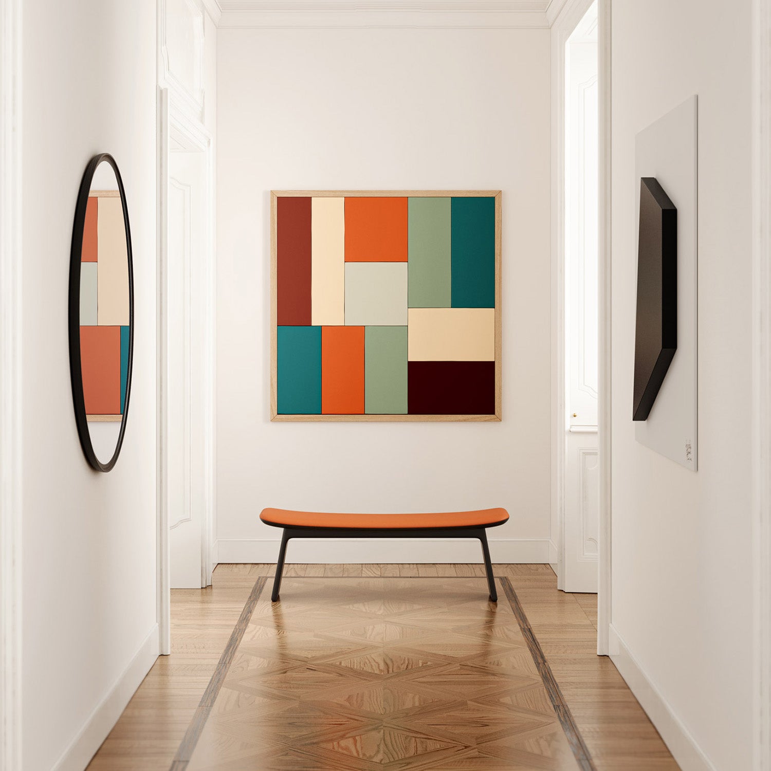 Mobile / DUO Bench, designed by Roberto Lazzeroni for Ceccotti Collezioni