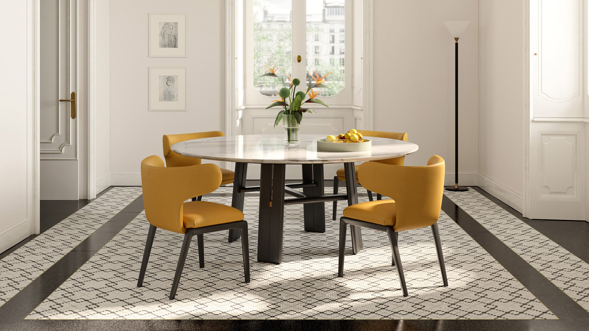 Desktop / DUO Small Armchair, designed by Roberto Lazzeroni for Ceccotti Collezioni