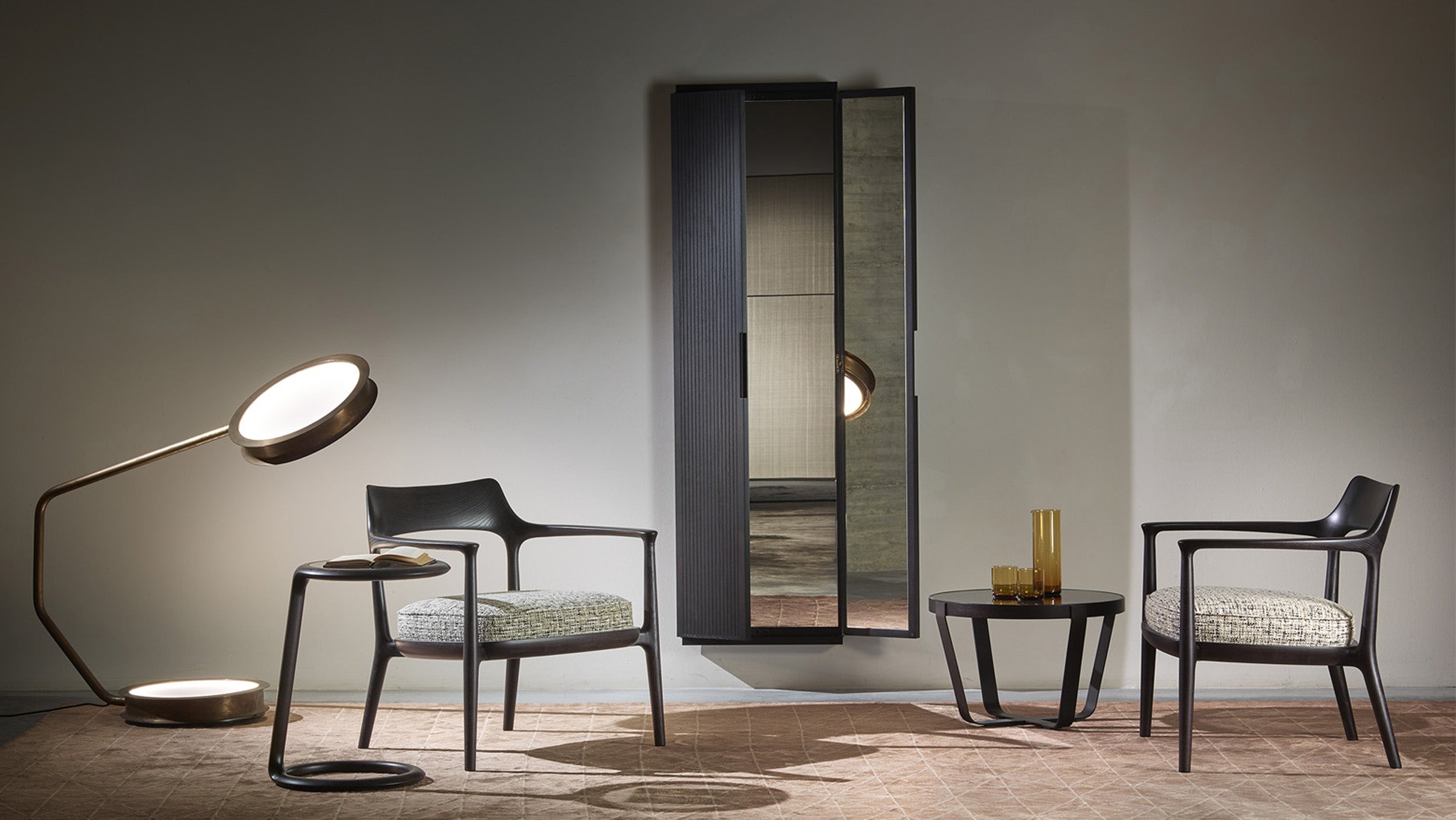 Desktop / DUO Triptych Mirror , designed by Roberto Lazzeroni for Ceccotti Collezioni