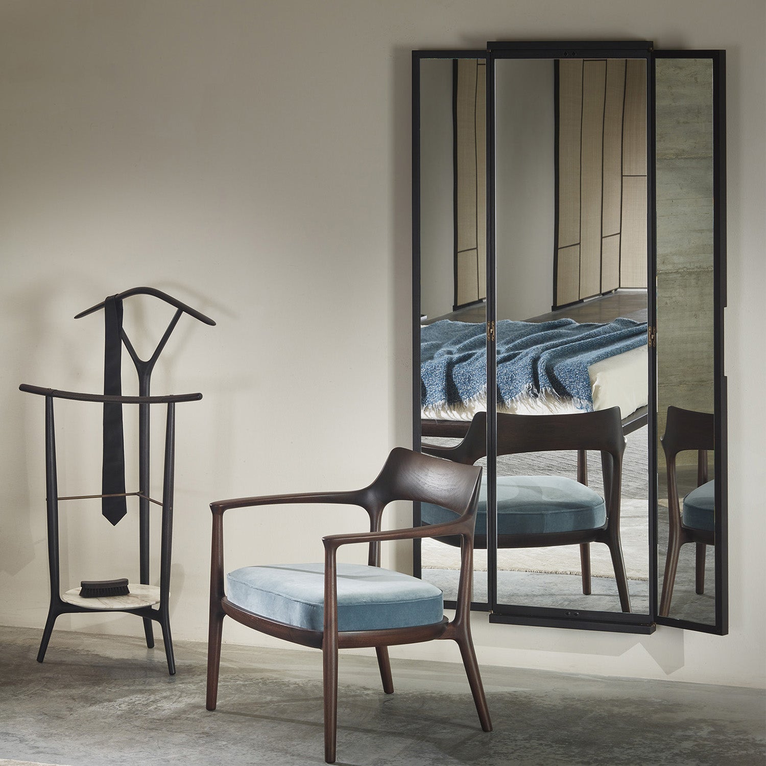 Mobile / DUO Triptych Mirror , designed by Roberto Lazzeroni for Ceccotti Collezioni