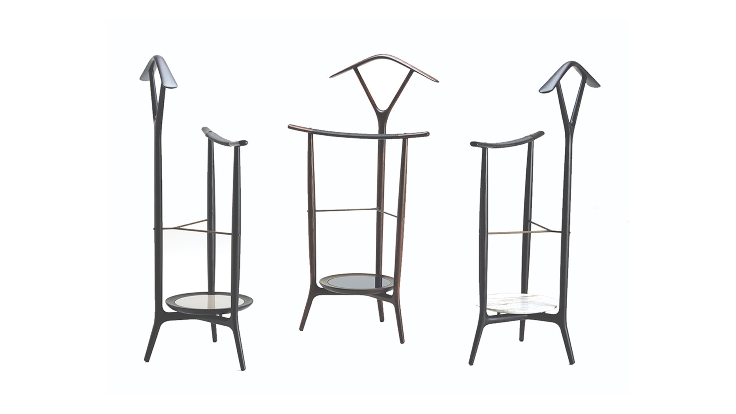 Desktop / DUO Valet Stand, designed by Roberto Lazzeroni for Ceccotti Collezioni