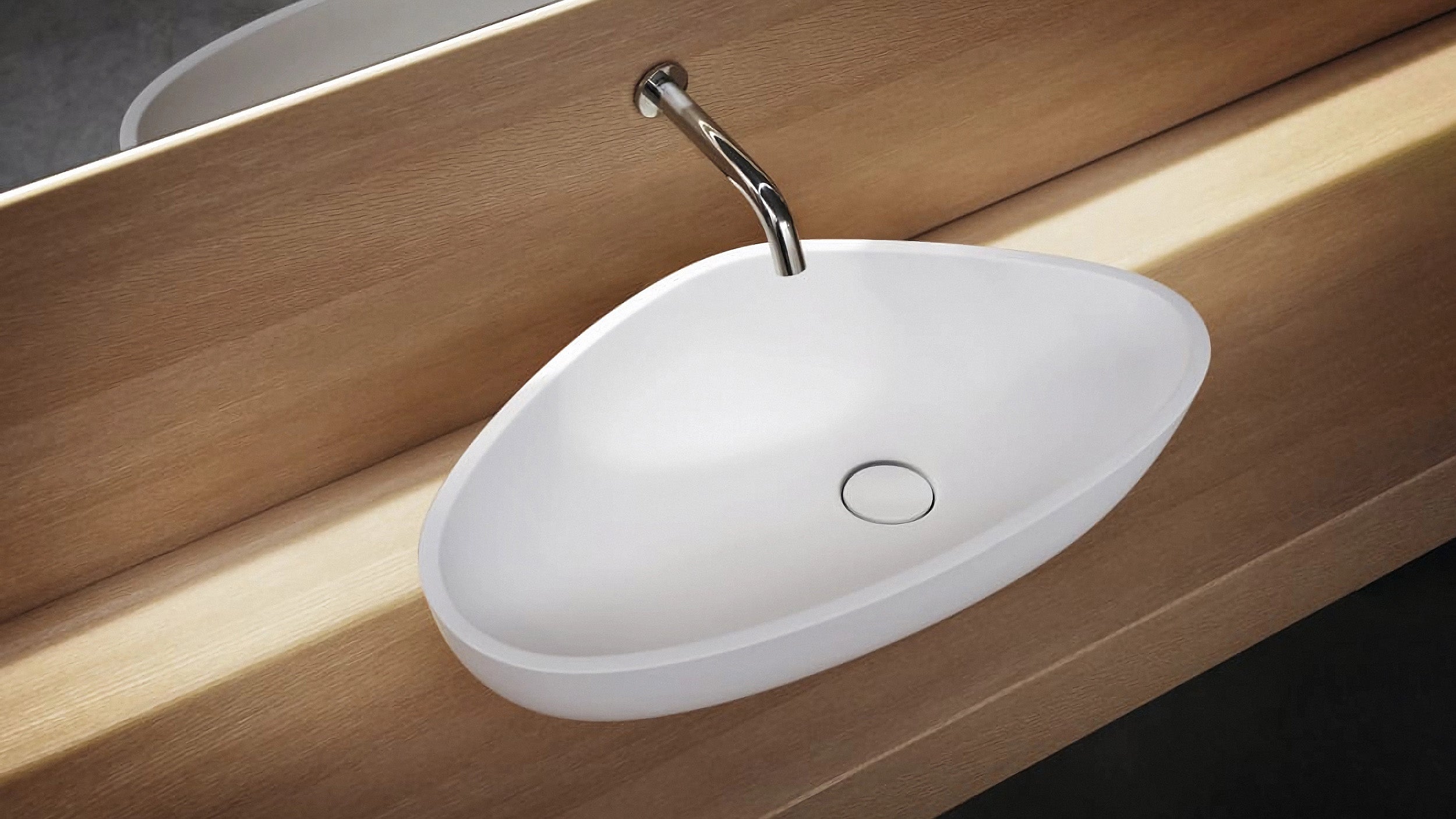Desktop / Drop Washbasin, designed by Benedini Associati for Agape