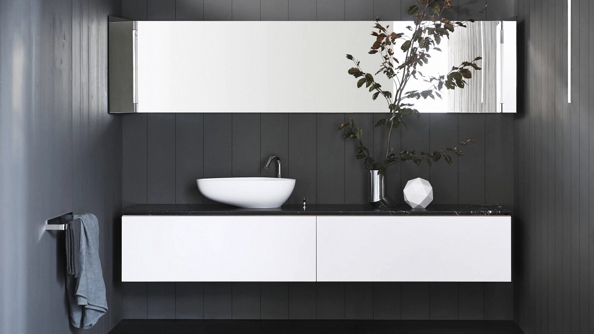 Desktop / Drop Washbasin, designed by Benedini Associati for Agape