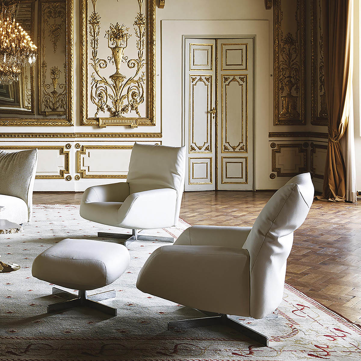 Mobile / WhiteMenu / Chiara & Ottoman, designed by Francesco Binfaré