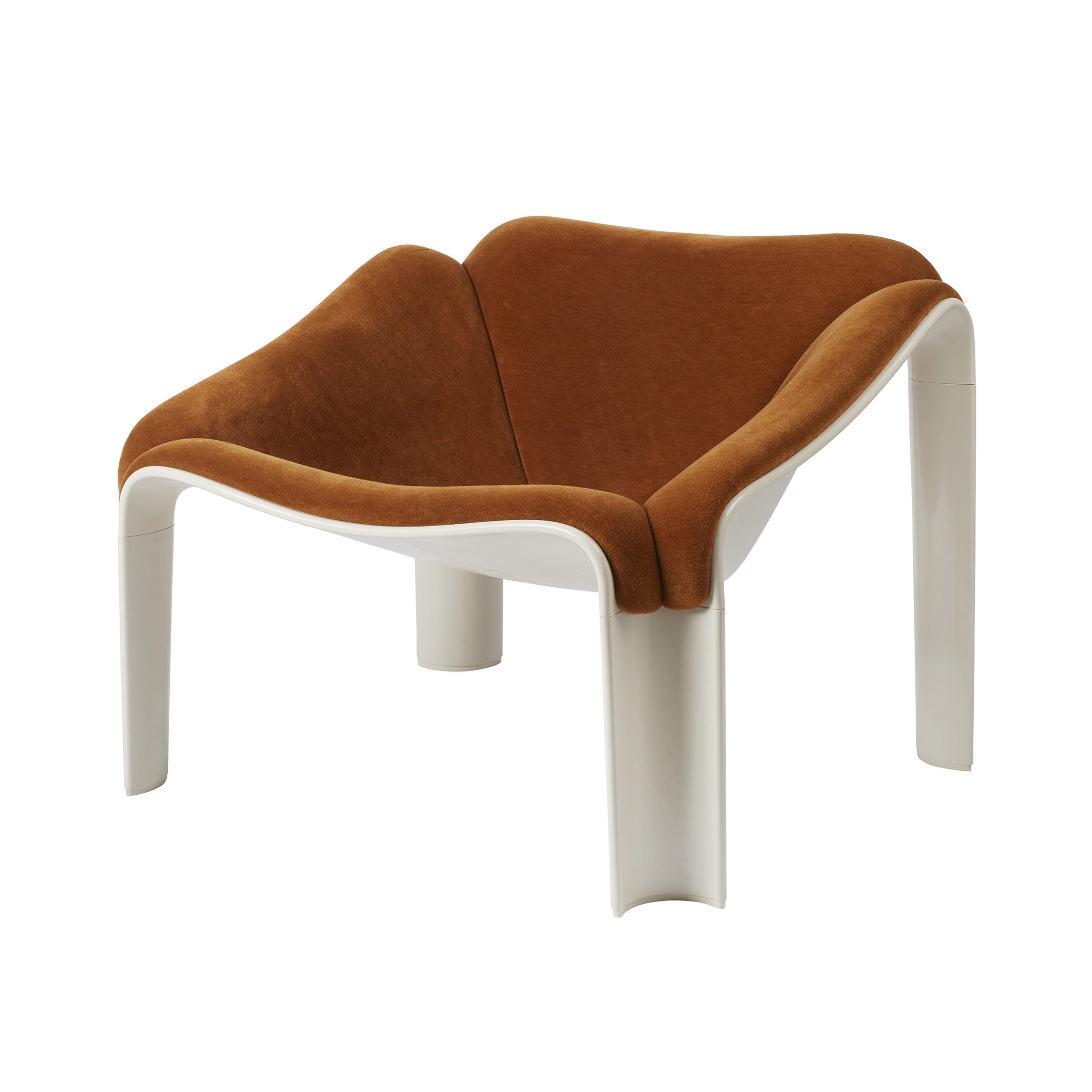 Rust - Alabaster White / Mobile / F300 Lounge Chair, designed by Pierre Paulin and made by Gubi