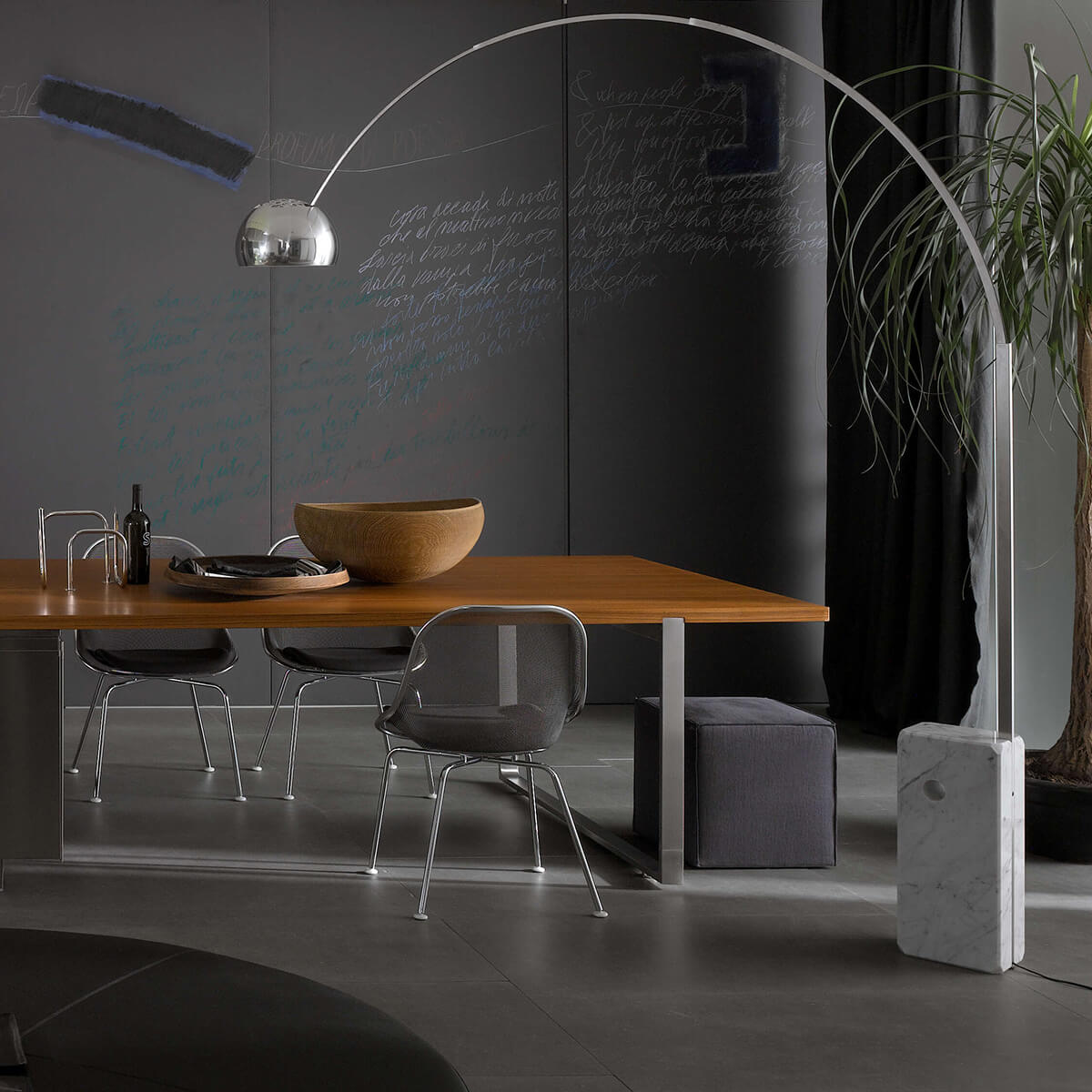 Mobile / BlackMenu / Arco Floor Lamp, designed by Achille Castiglioni