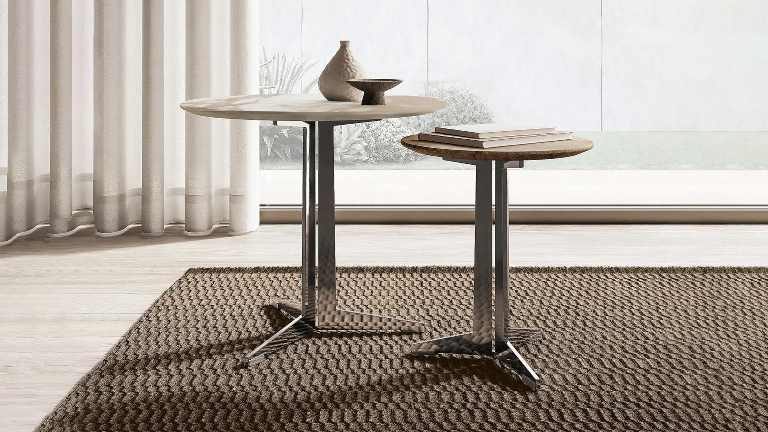 Desktop / Fly Small Tables, designed by Antonio Citterio for Flexform