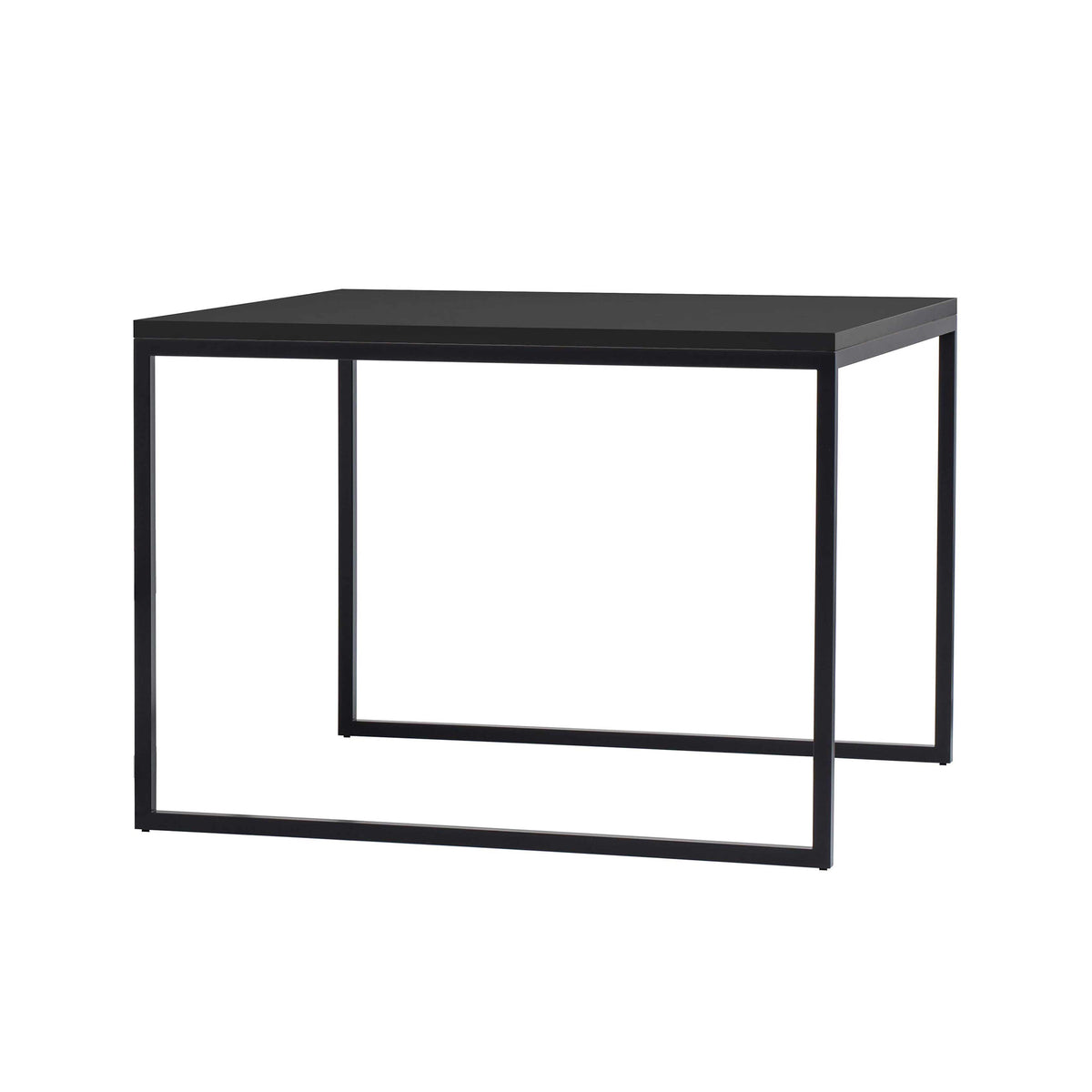 Cappellini Fronzoni '64 Table by AG Fronzoni 1964. A black metal frame table with a dark top surface.