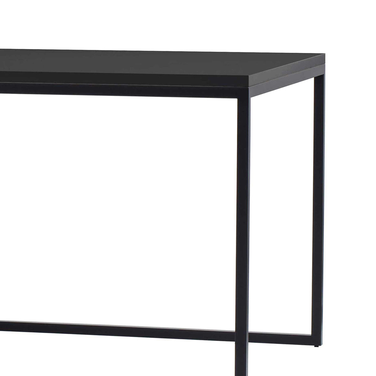 Cappellini Fronzoni '64 Table by AG Fronzoni 1964. A minimalist black metal table with a dark gray top.