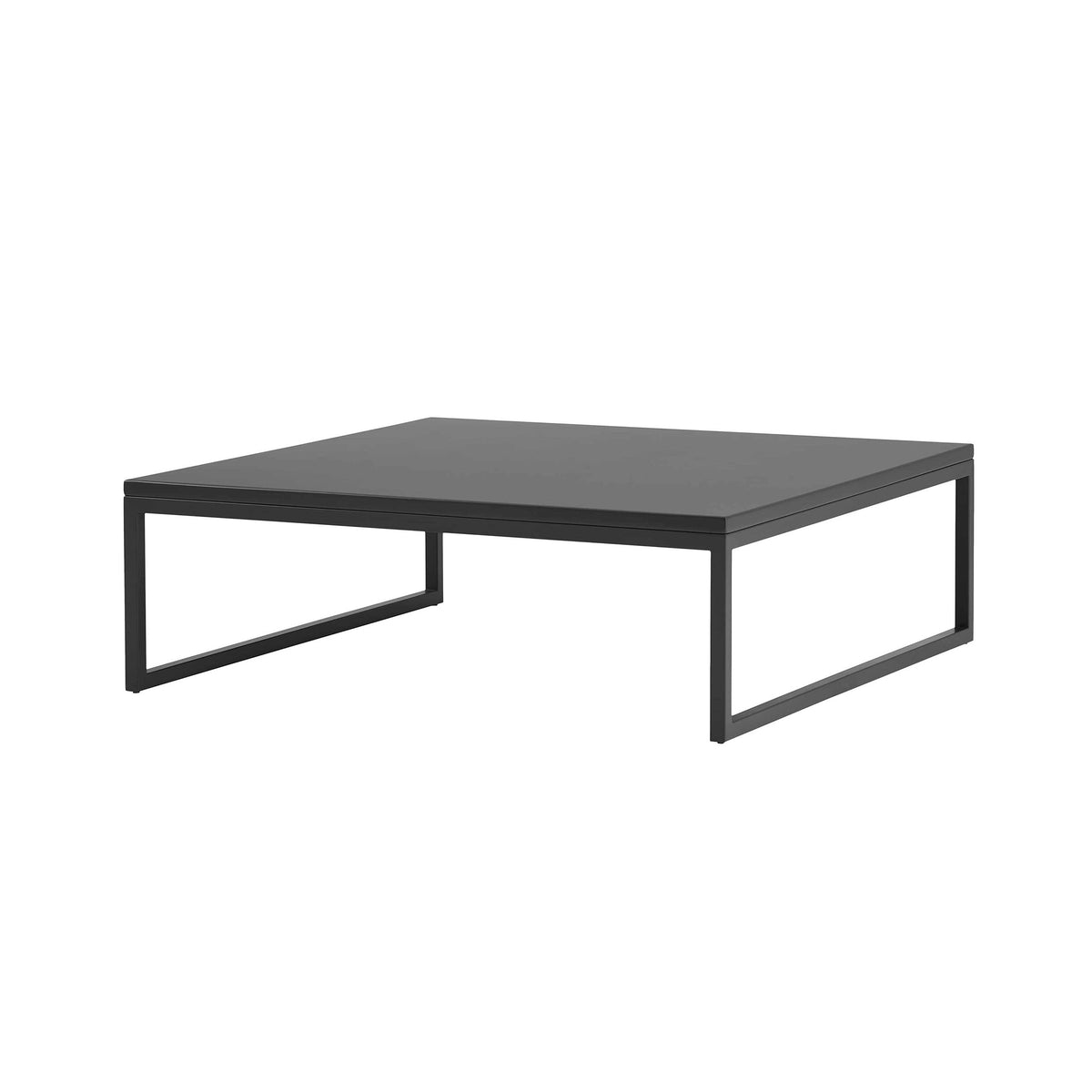 Cappellini Fronzoni '64 Table by AG Fronzoni 1964. A sleek black metal frame table with a dark top surface.