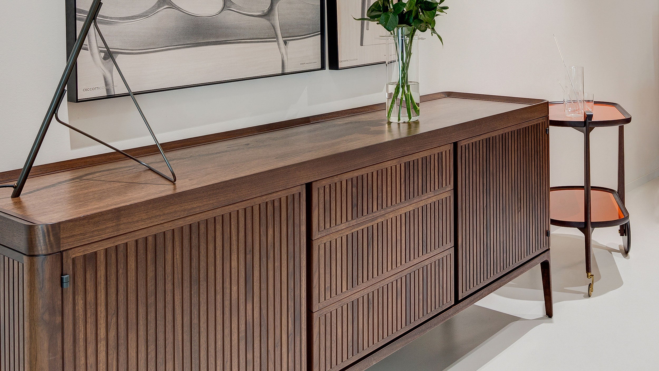 Desktop / Full Cabinet Low, designed by Roberto Lazzeroni for Ceccotti Collezioni