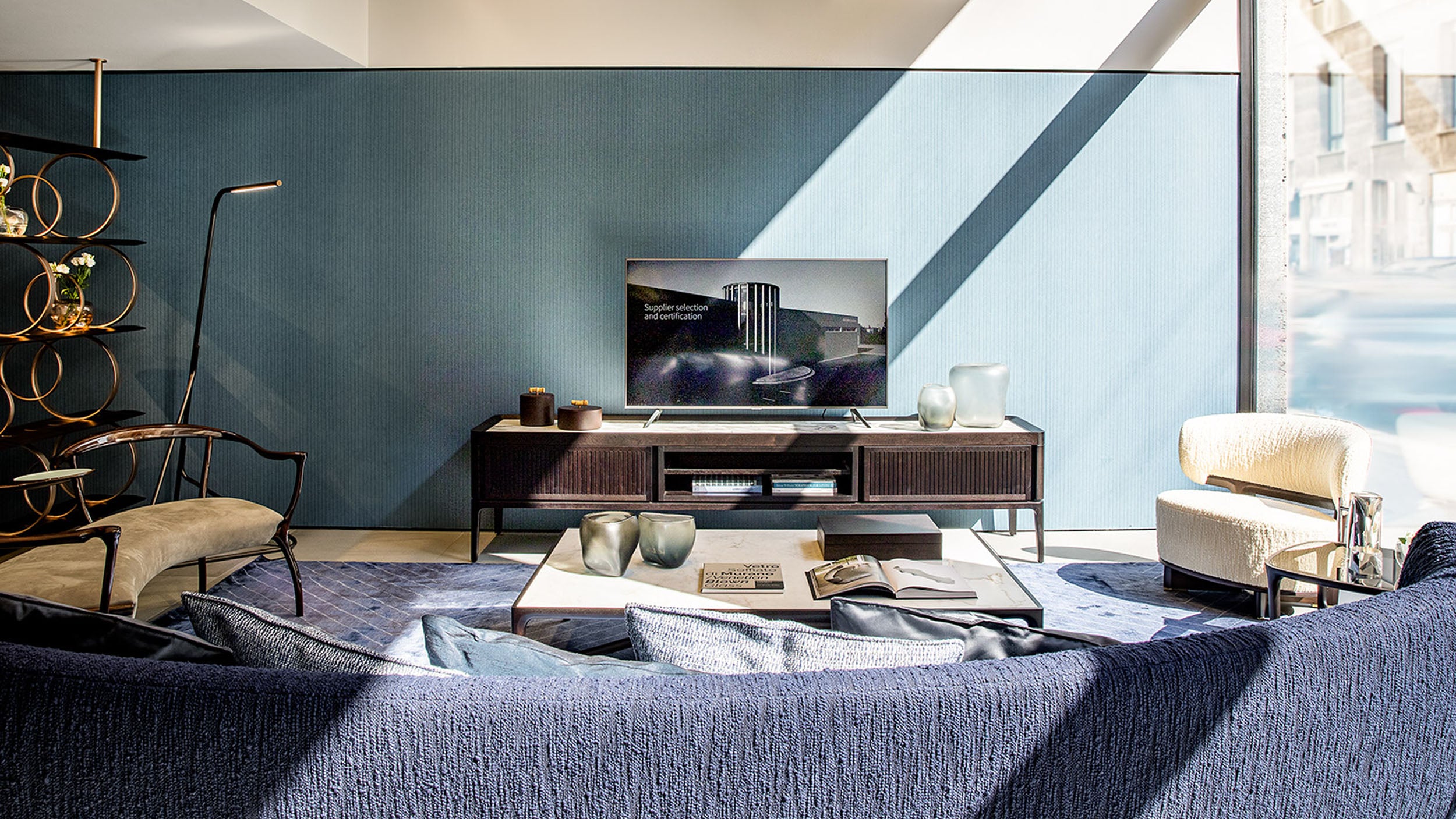 Desktop / Full TV, designed by Roberto Lazzeroni for Ceccotti Collezioni