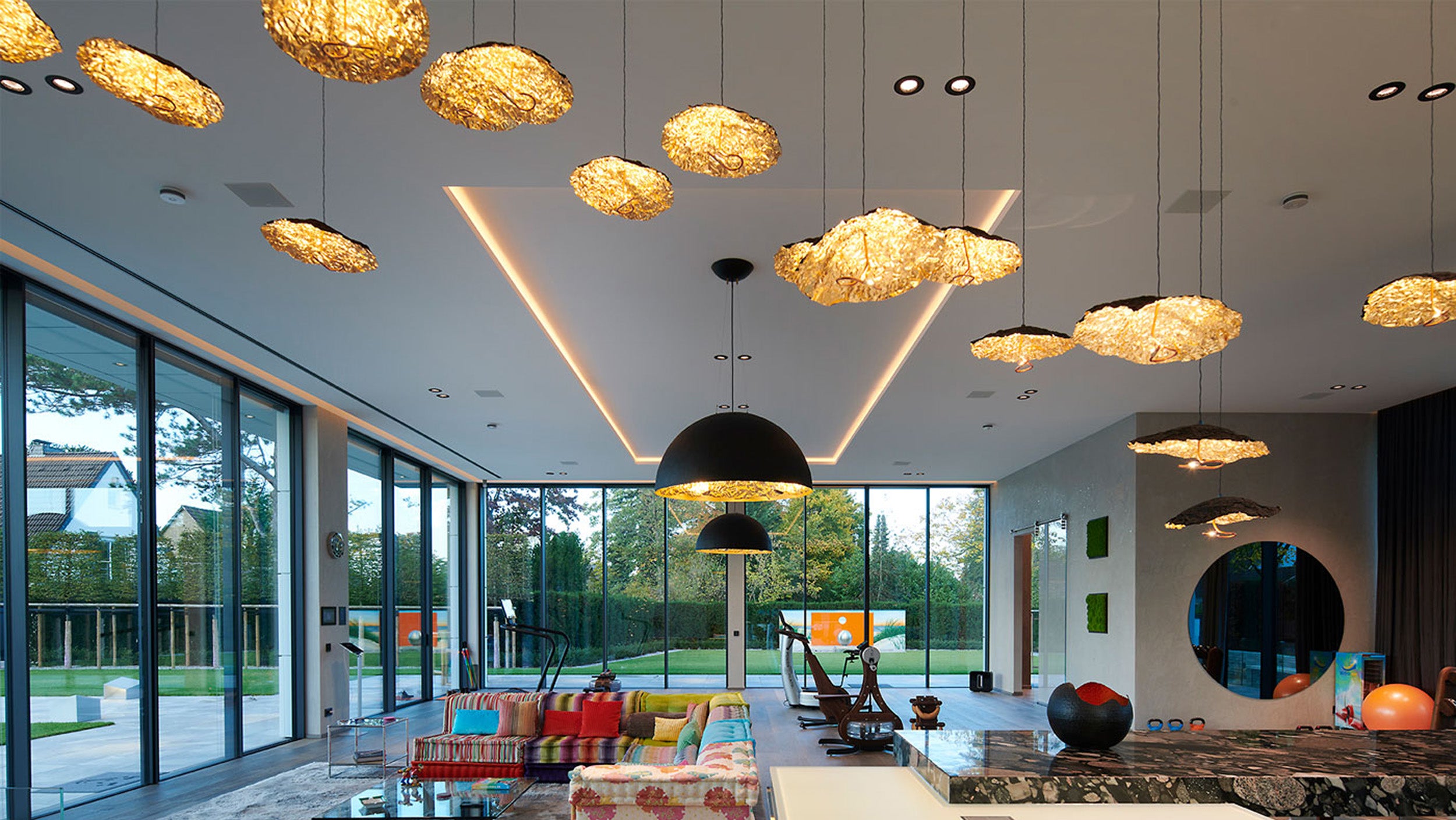 Desktop / Gold Moon JC/IC Pendant Lamp by Catellani & Smith
