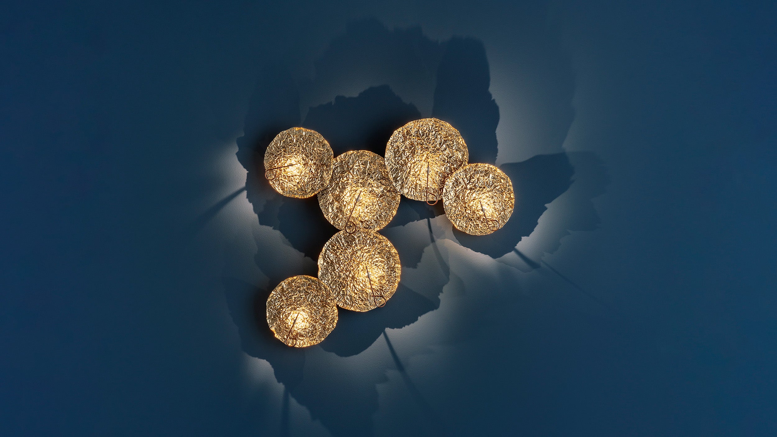 Desktop / Gold Moon Wall Lamp by Catellani & Smith