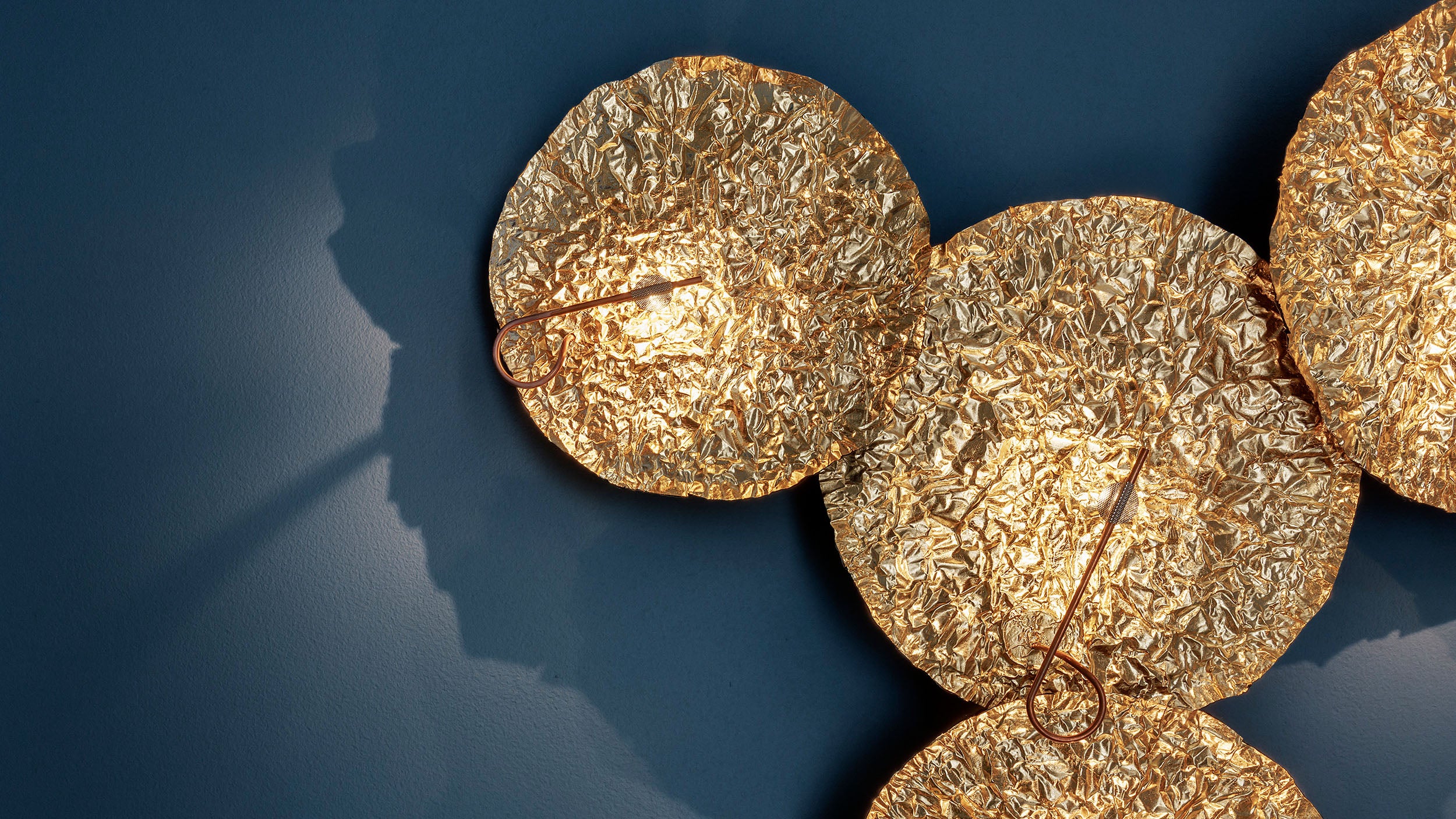 Desktop / Gold Moon Wall Lamp by Catellani & Smith