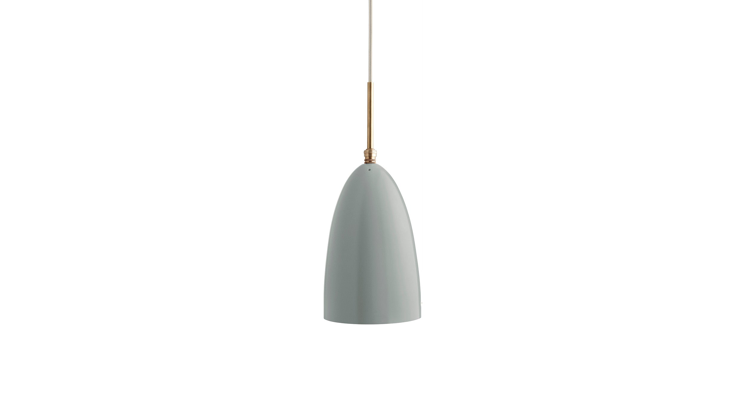 Dusty Blue Semi Matt / Desktop / Gräshoppa Pendant Lamp, designed by Greta M. Grossman and made by Gubi