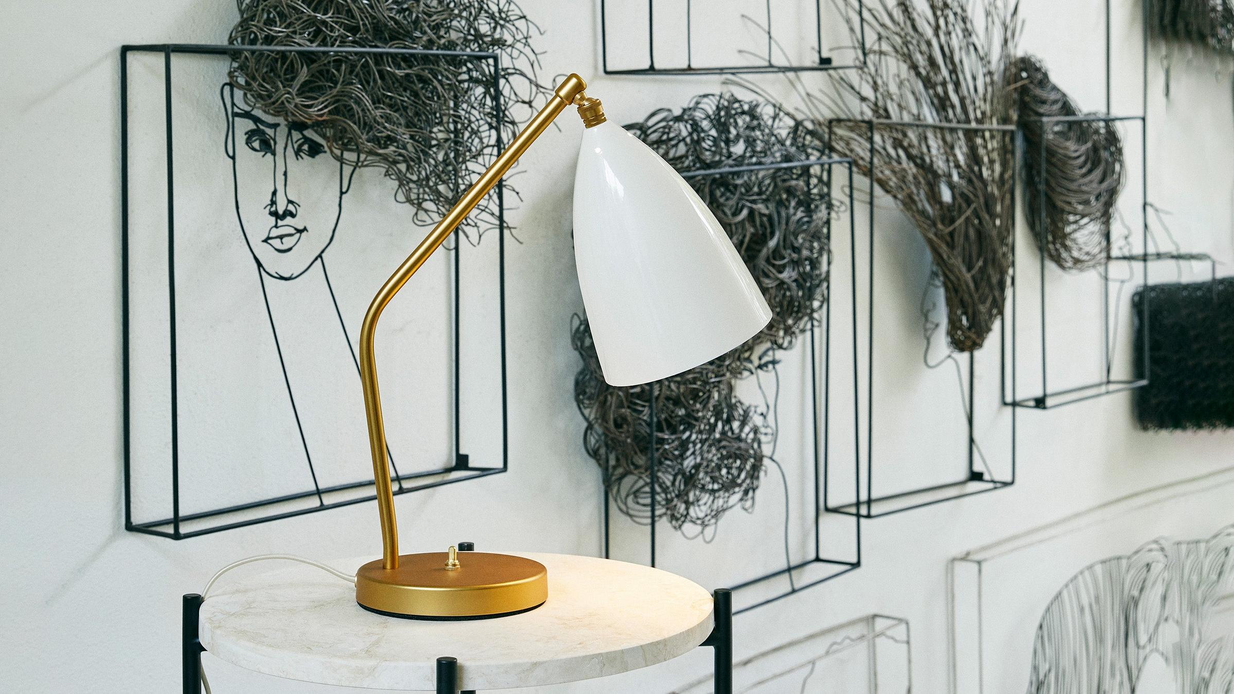 Desktop / Gräshoppa Table Lamp, designed by Greta M. Grossman and made by Gubi