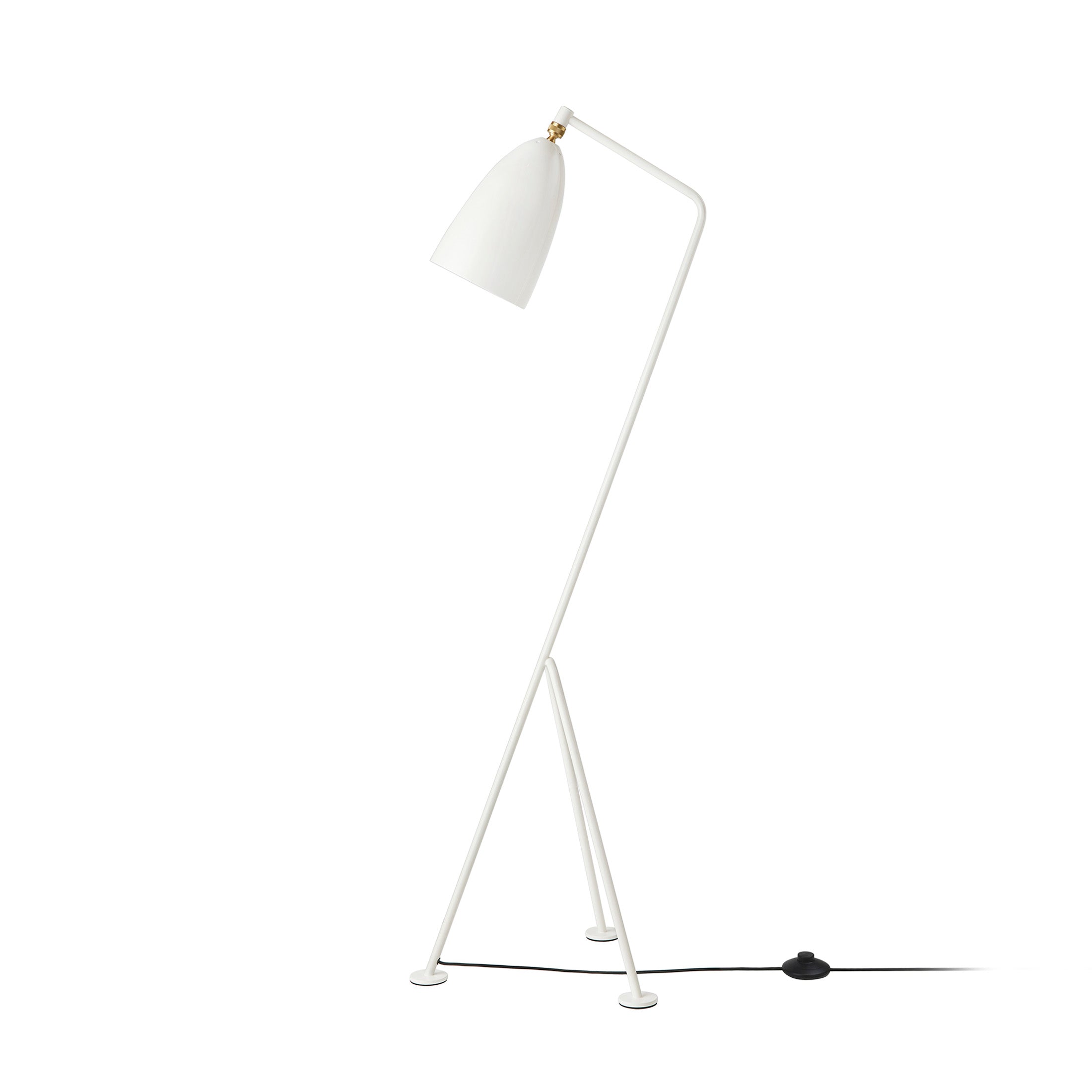 Alabaster White Glossy / Mobile / Gräshoppa Floor Lamp, designed by Greta M. Grossman and made by Gubi