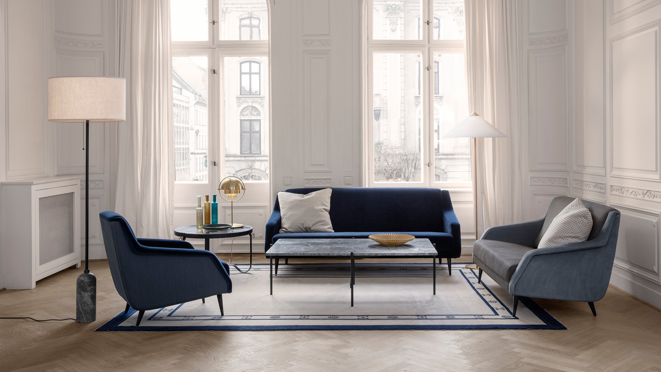 Desktop / Gravity Floor Lamp, designed by Space Copenhagen for Gubi