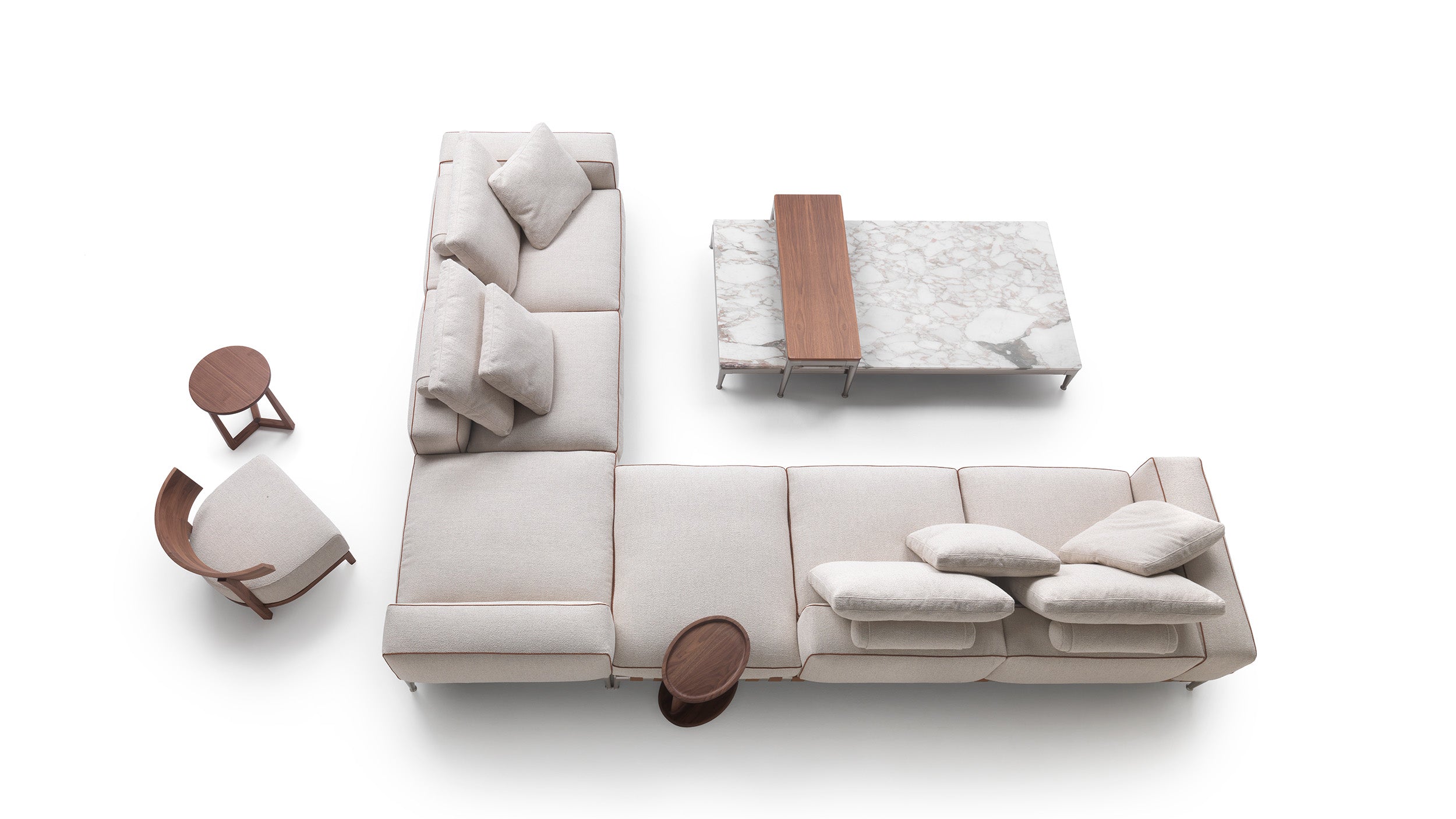 Desktop / Gregory XL Sofa, designed by Antonio Citterio for Flexform