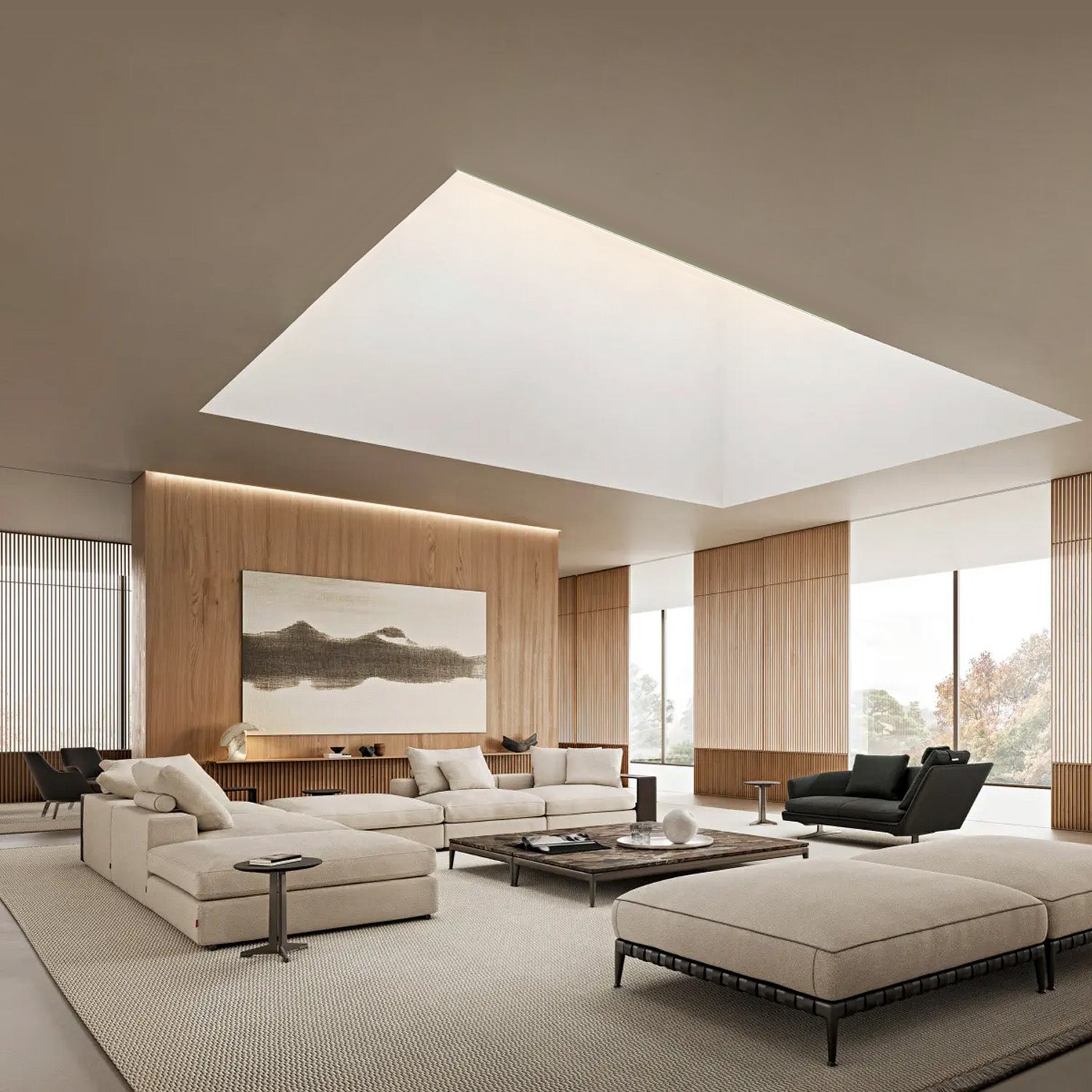 Mobile / Groundpiece Sofa Composition, designed by Antonio Citterio for Flexform