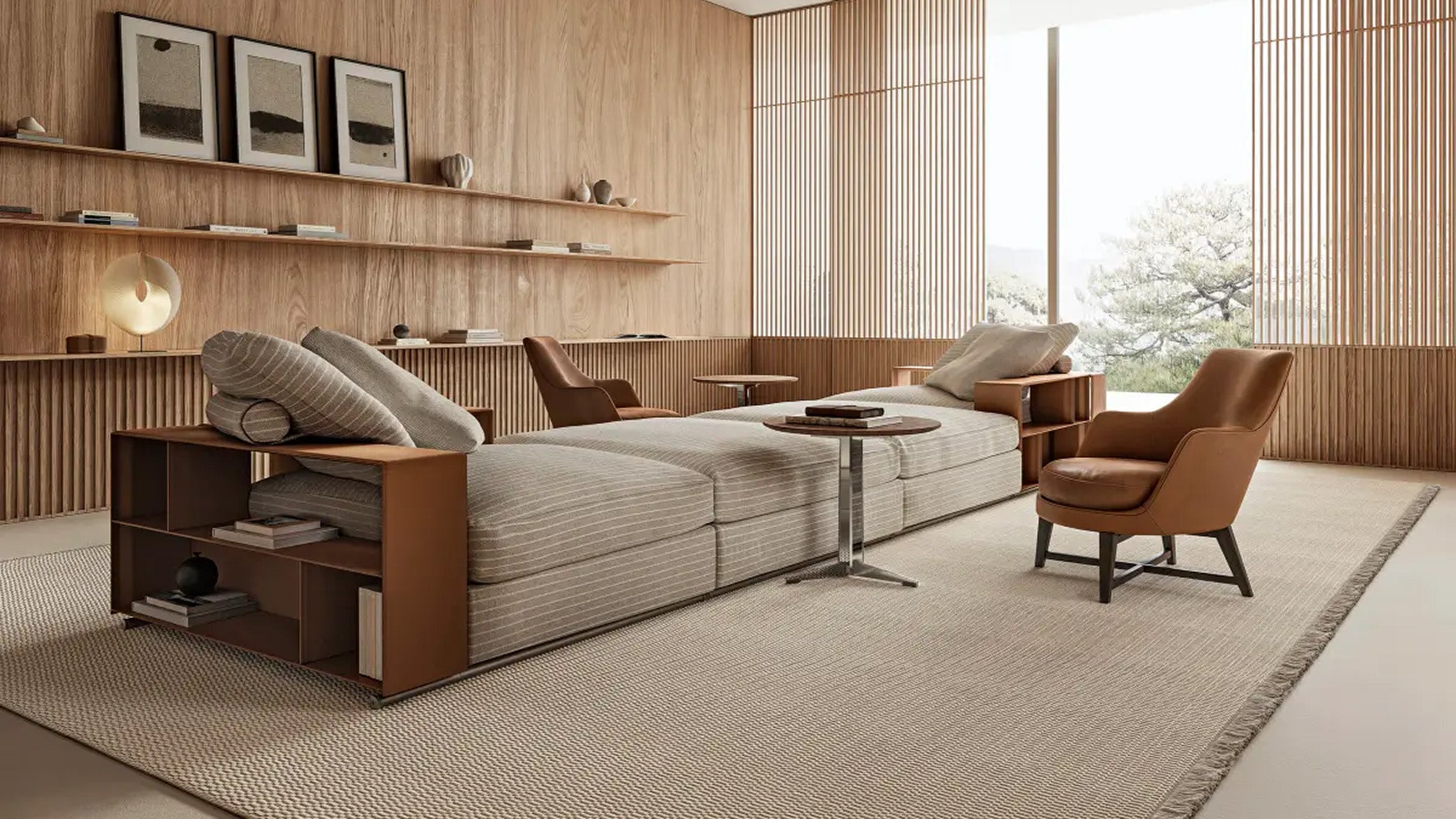 Desktop / Groundpiece Sofa Composition, designed by Antonio Citterio for Flexform