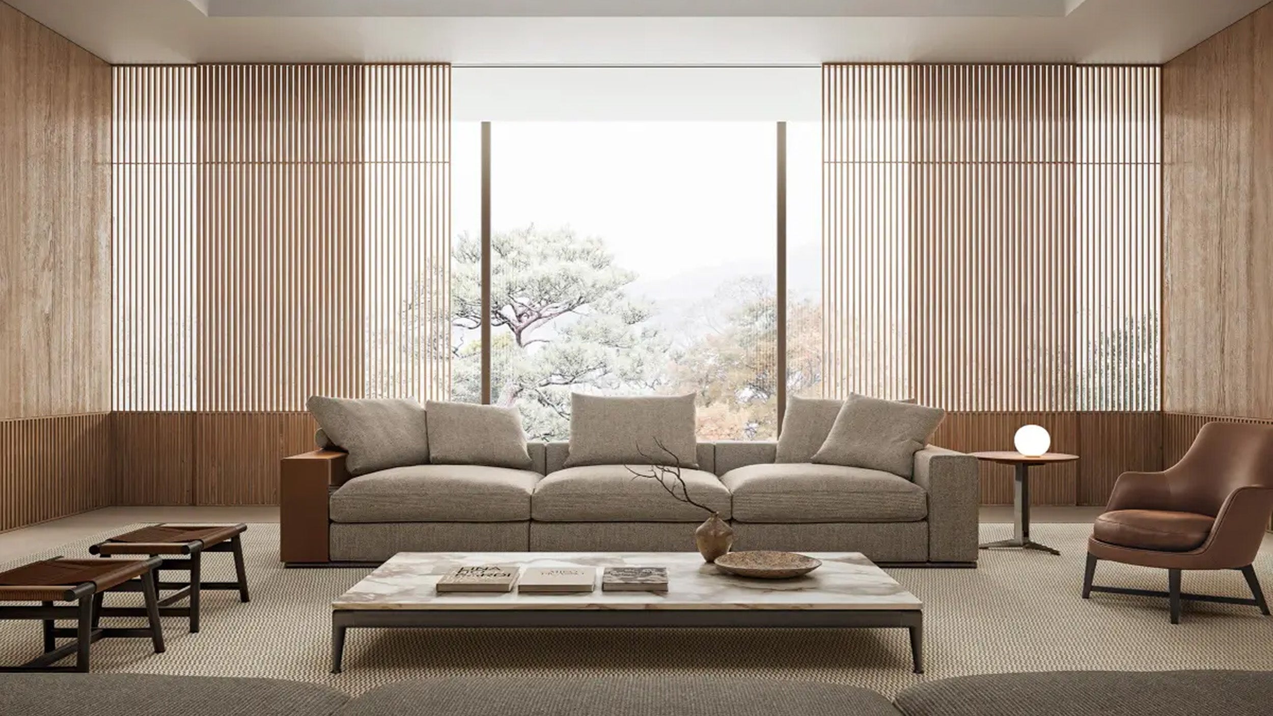 Desktop / Groundpiece Sofa Composition, designed by Antonio Citterio for Flexform