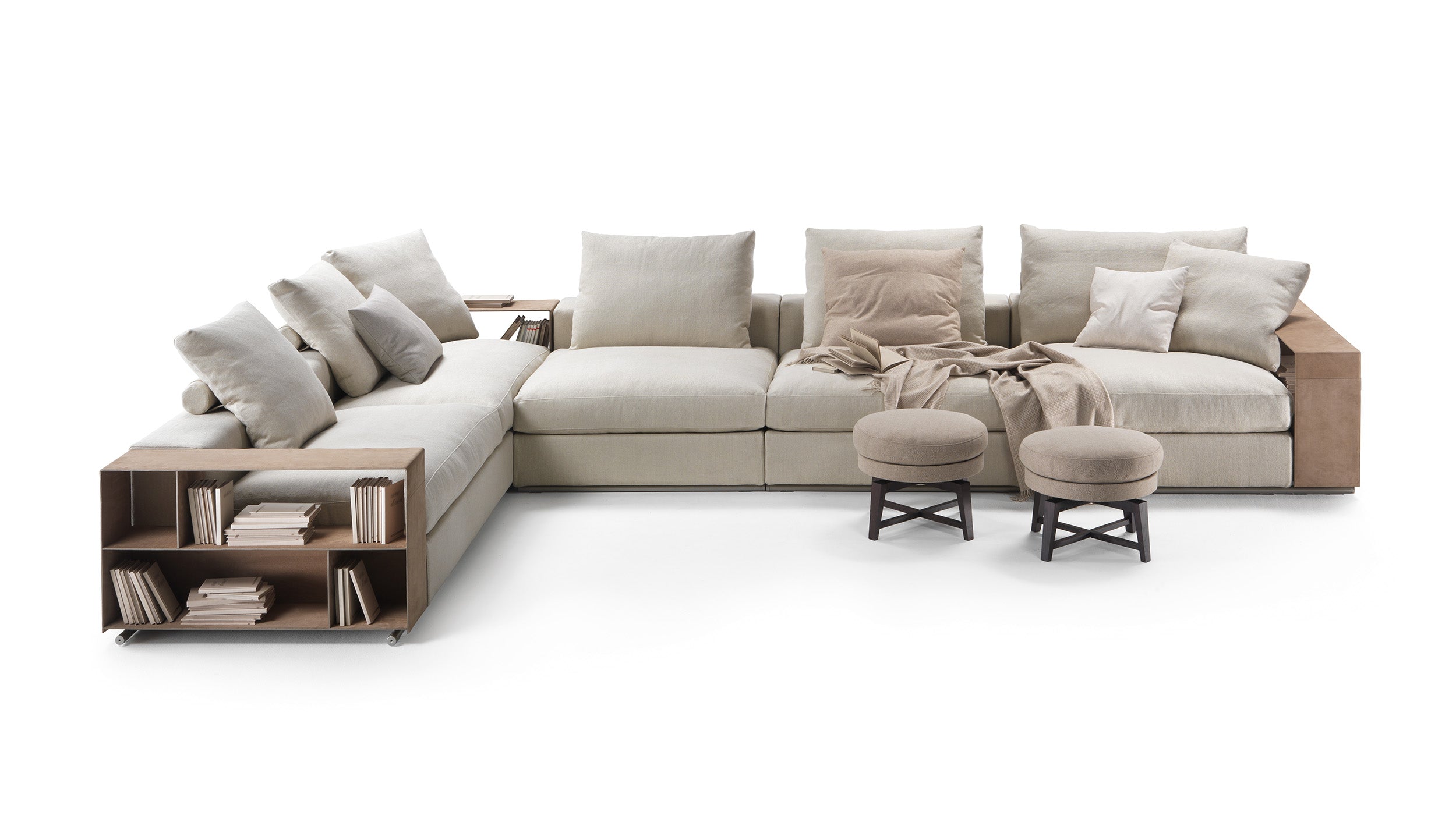 Desktop / Groundpiece Sofa Composition, designed by Antonio Citterio for Flexform