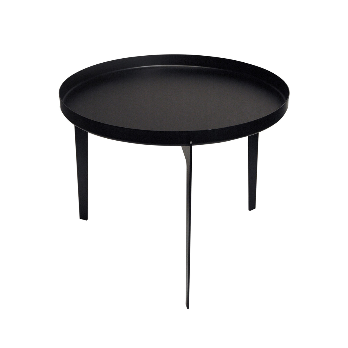 COVO Illusion - Two in One by Minna Niskakangas. A sleek black round table with thin metal legs in a minimalist style.
