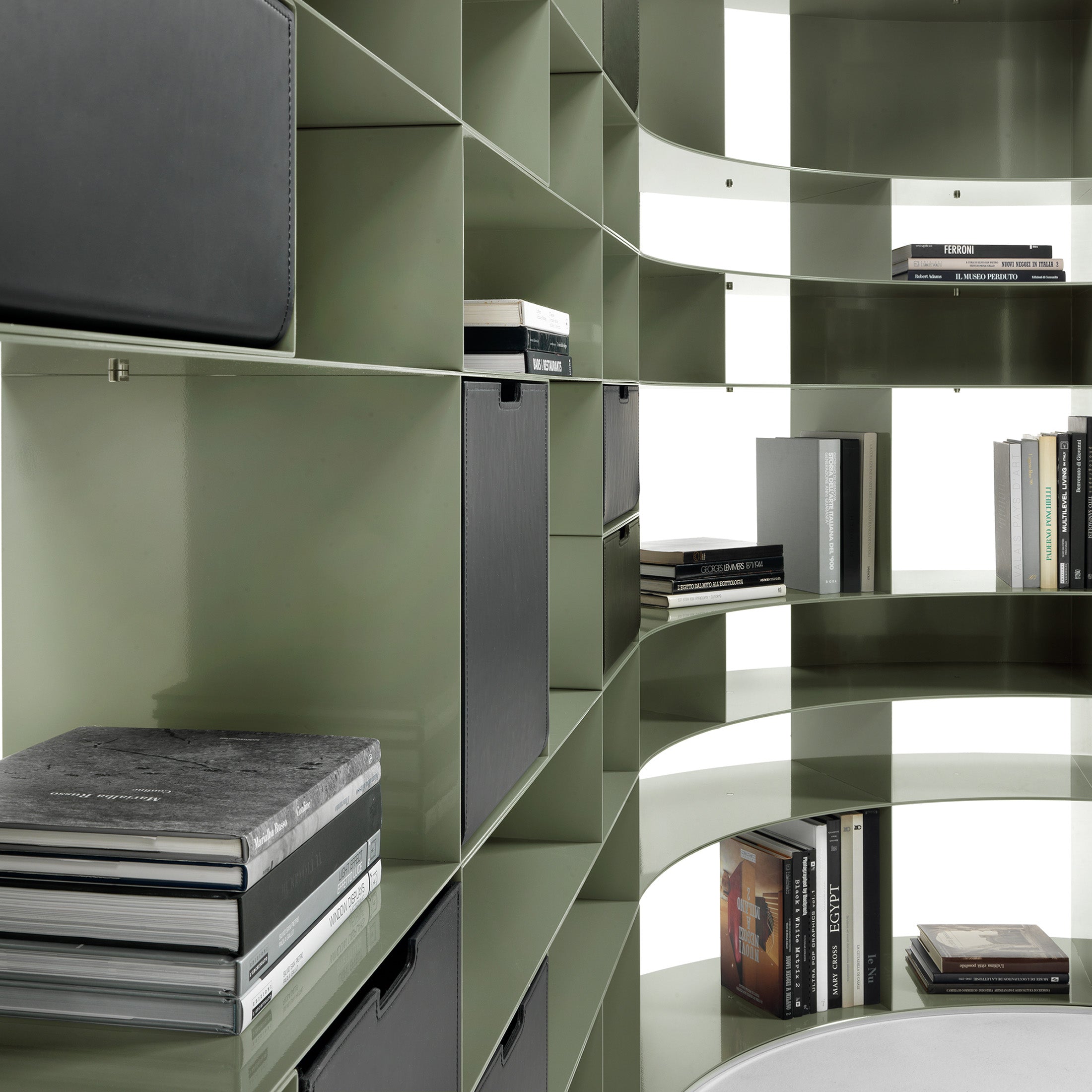 Mobile / Infinity Bookshelf, designed by Antonio Citterio for Flexform