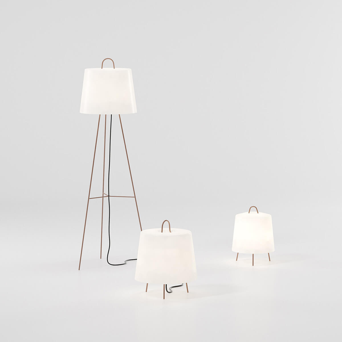 Mobile / WhiteMenu / Mia Table and Floor Light, designed by Michel Charlot
