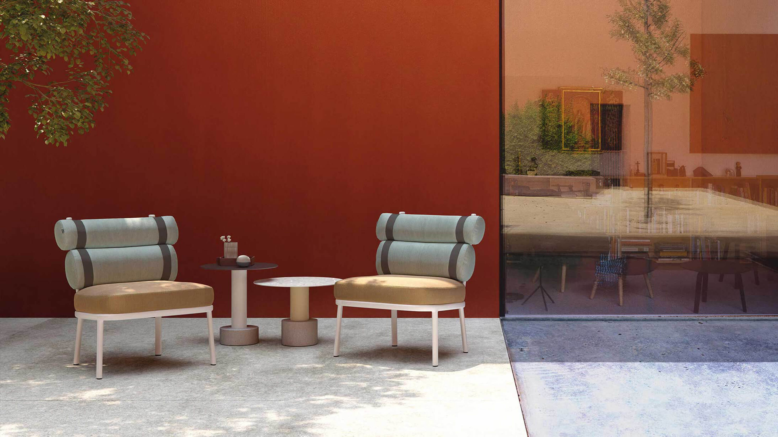 Desktop / WhiteMenu / Roll Dining Table, designed by Patricia Urquiola