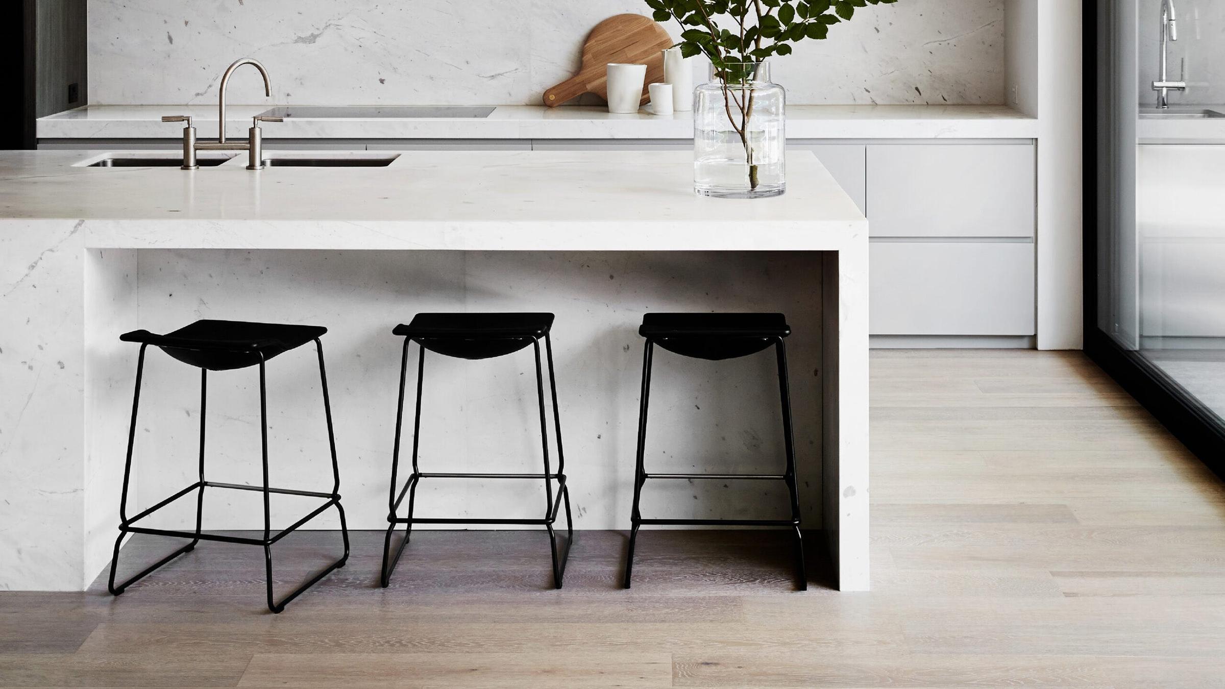 Viccarbe Counter Stool Last Minute Medium Stool In White