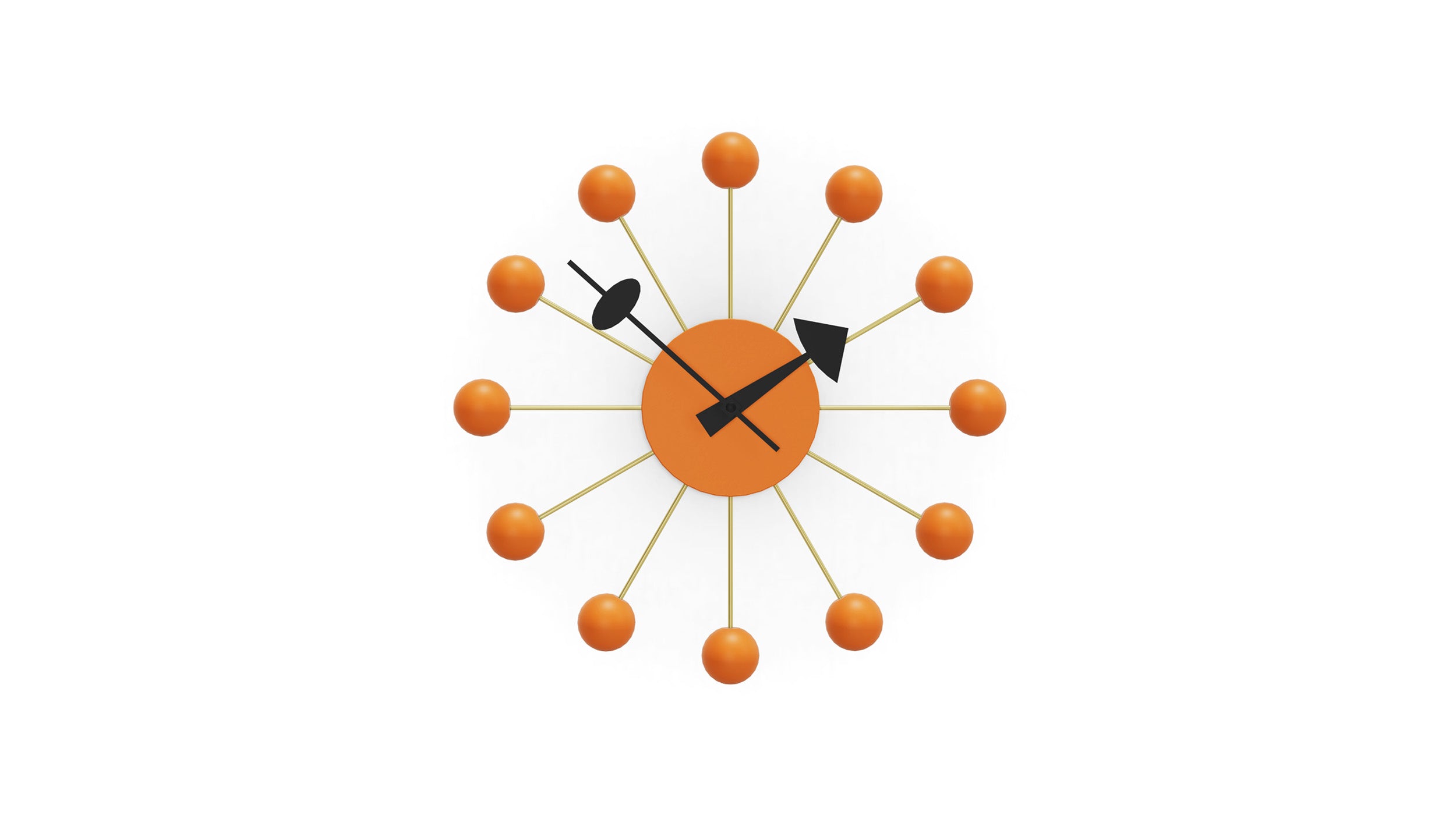 Orange / Desktop / Ball Clock, designed by George Nelson for Vitra