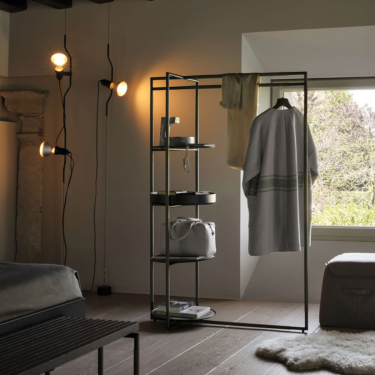 Mobile / BlackMenu / Parentesi designed by Achille Castiglioni made by Flos